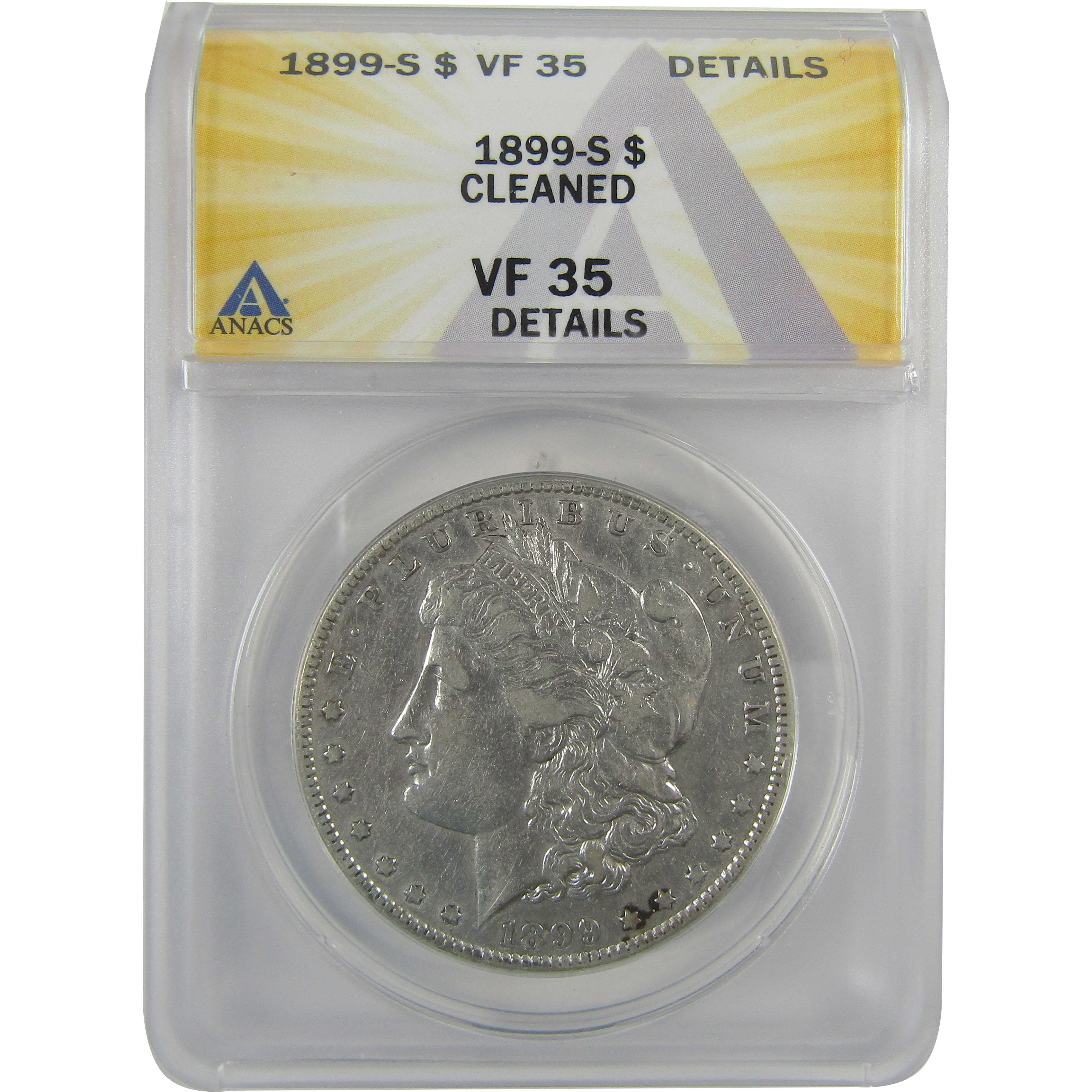 1899 S Morgan Dollar VF 35 Details ANACS Silver $1 Coin SKU:I19054 - Morgan coin - Morgan silver dollar - Morgan silver dollar for sale - Profile Coins & Collectibles
