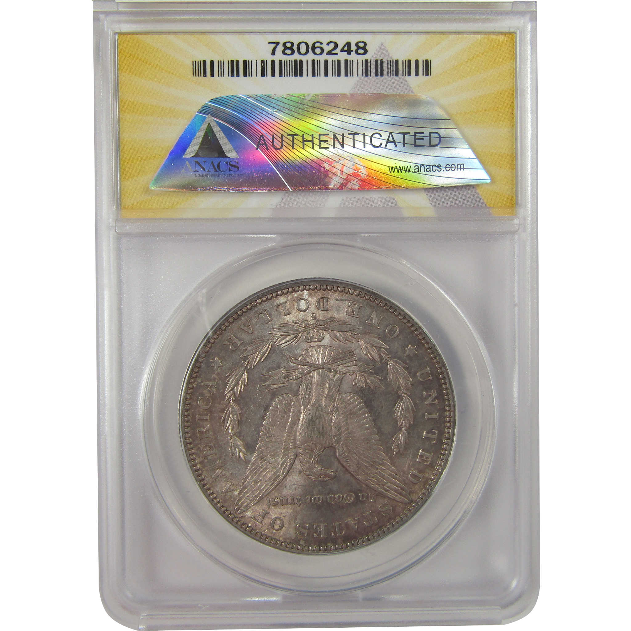 1891 S Morgan Dollar MS 63 ANACS Silver Uncirculated Toned SKU:I20904