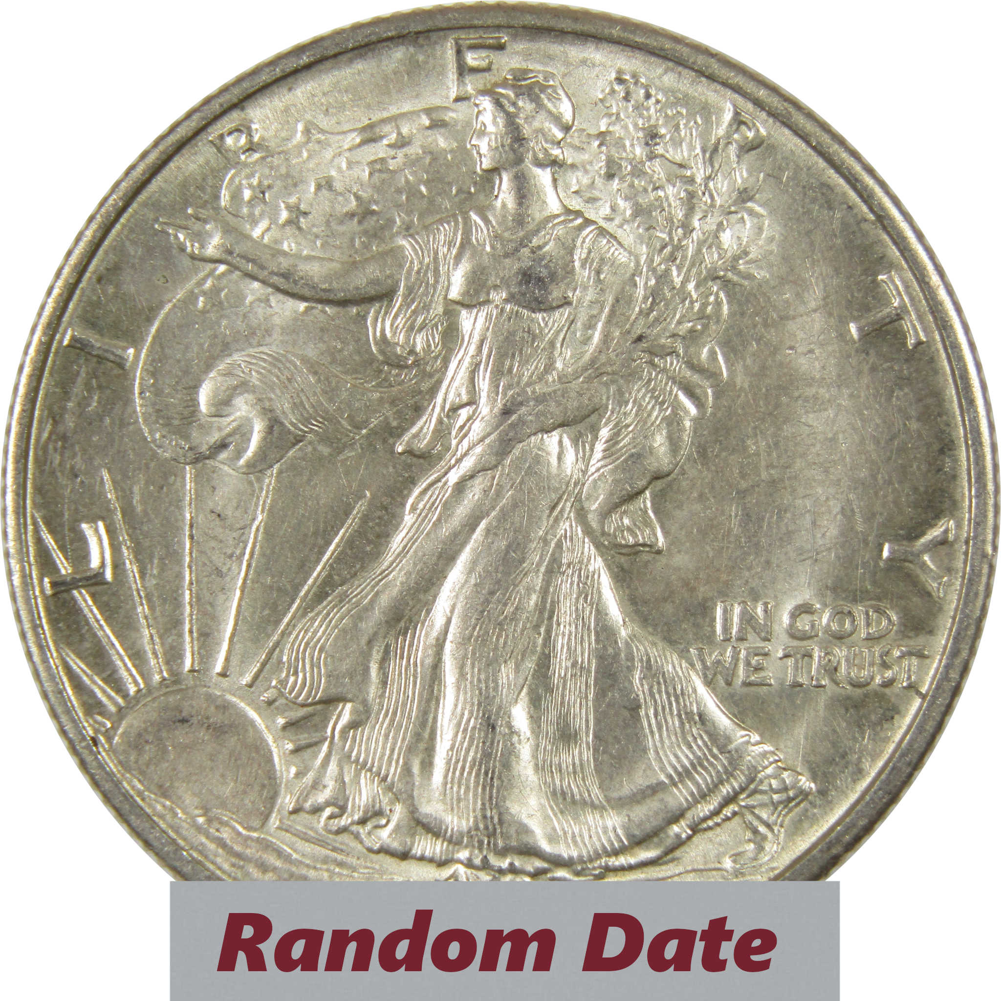 Liberty Walking Half Dollar Choice About Unc Random Date SKU:I10880