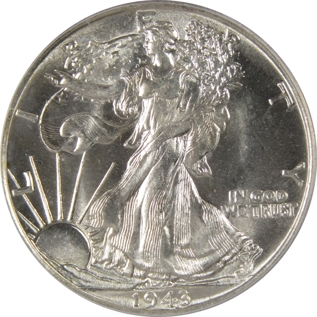 1943 Liberty Walking Silver Half Dollar MS 64 ICG 50c Coin SKU:I29180