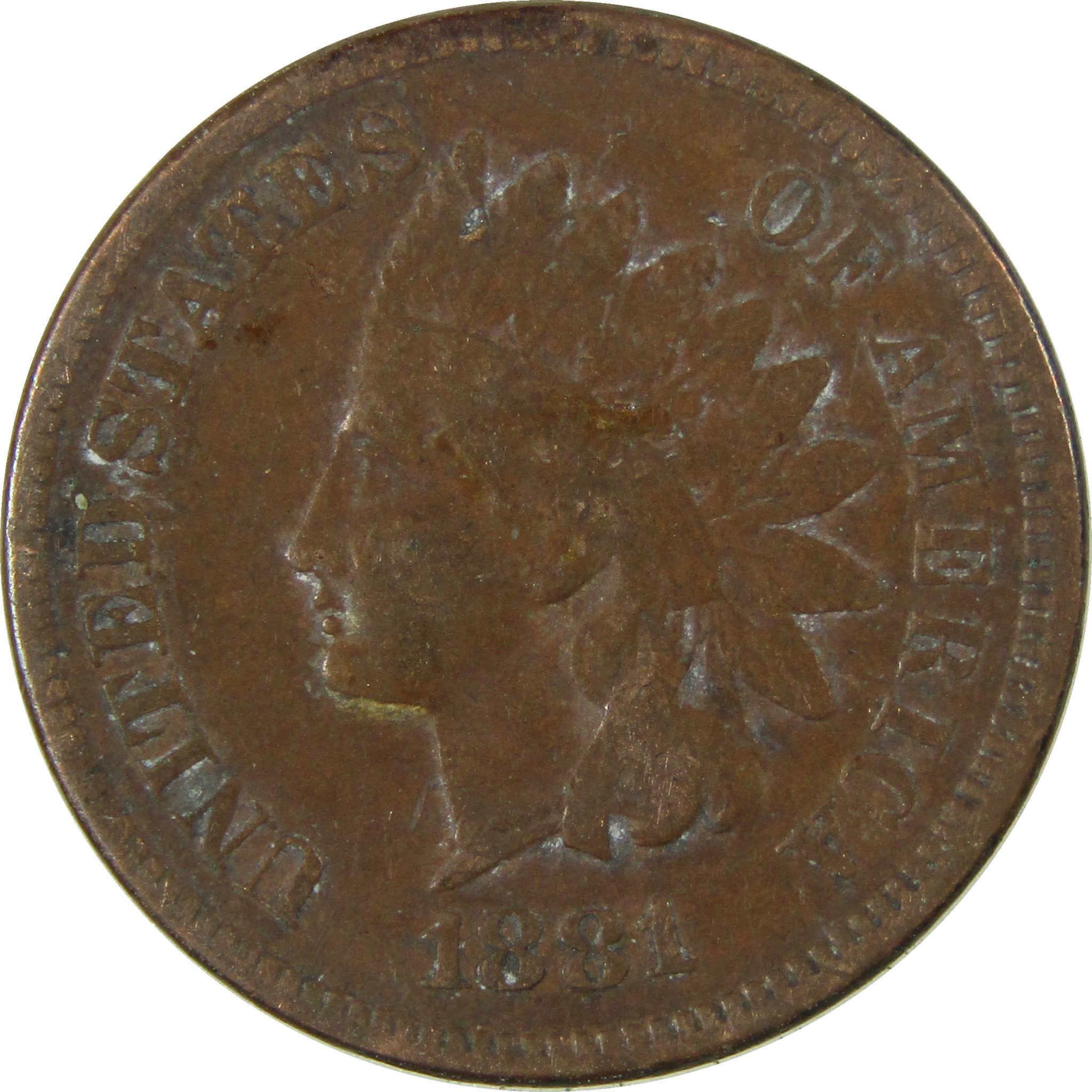 1881 Indian Head Cent VF Very Fine Penny 1c Coin SKU:I27010