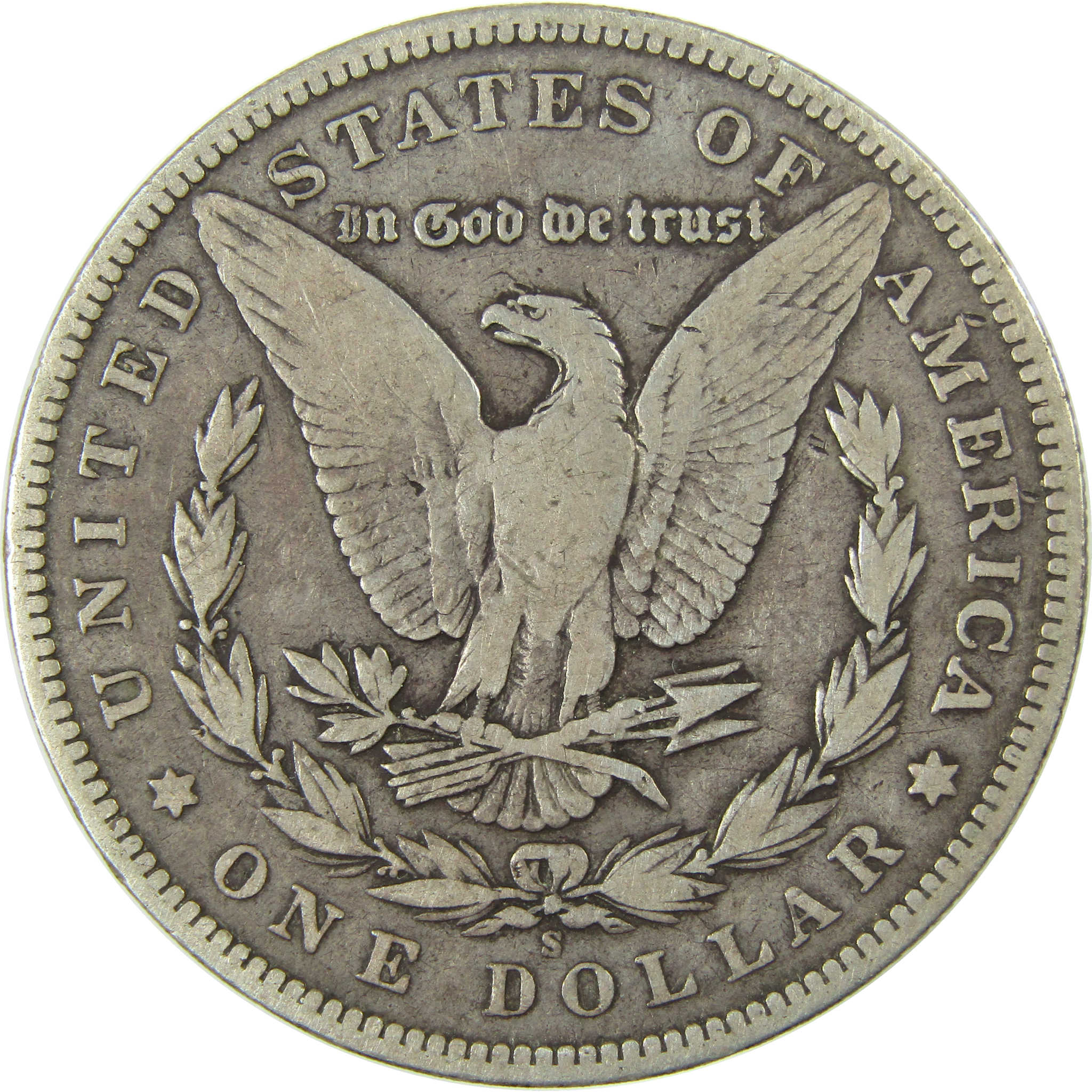 1896 S Morgan Silver Dollar F Fine Details $1 Coin SKU:I27815