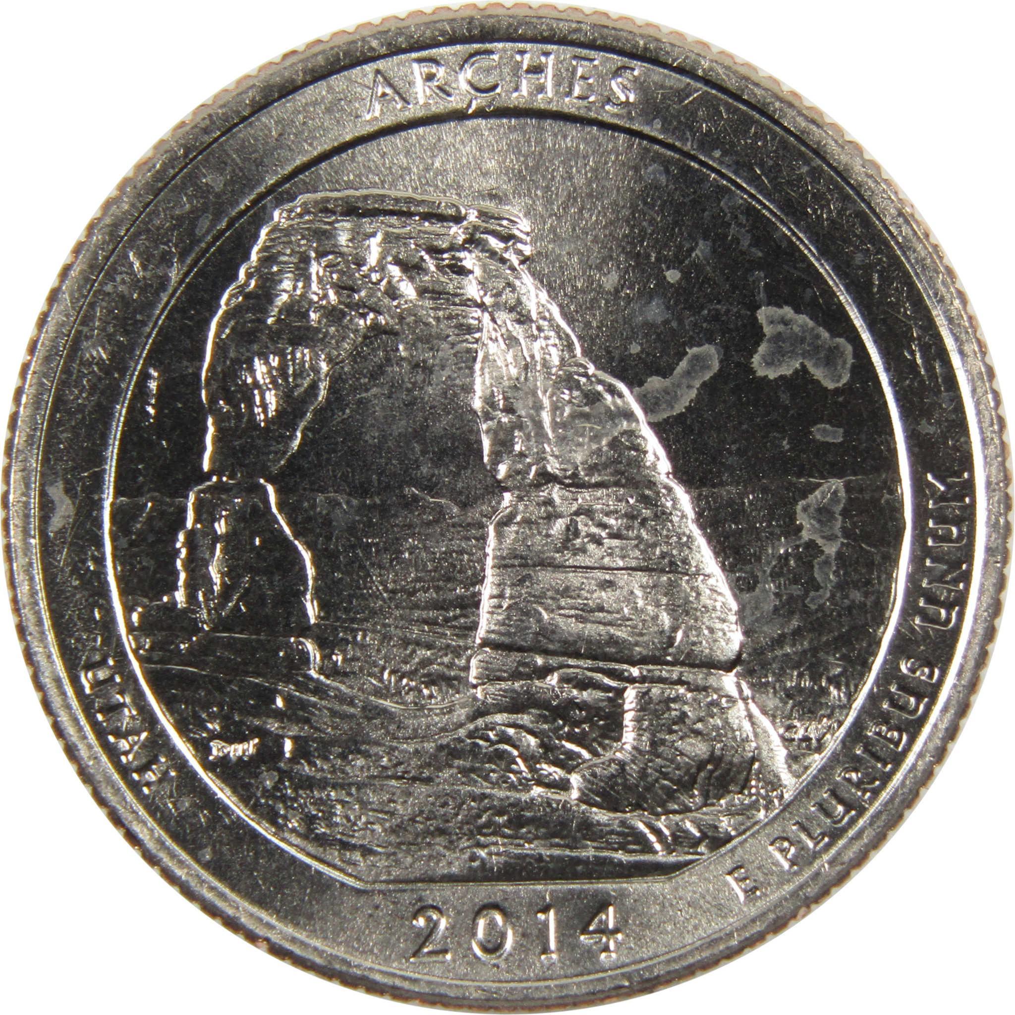 2014 D Arches National Park Quarter BU Uncirculated Clad 25c Coin