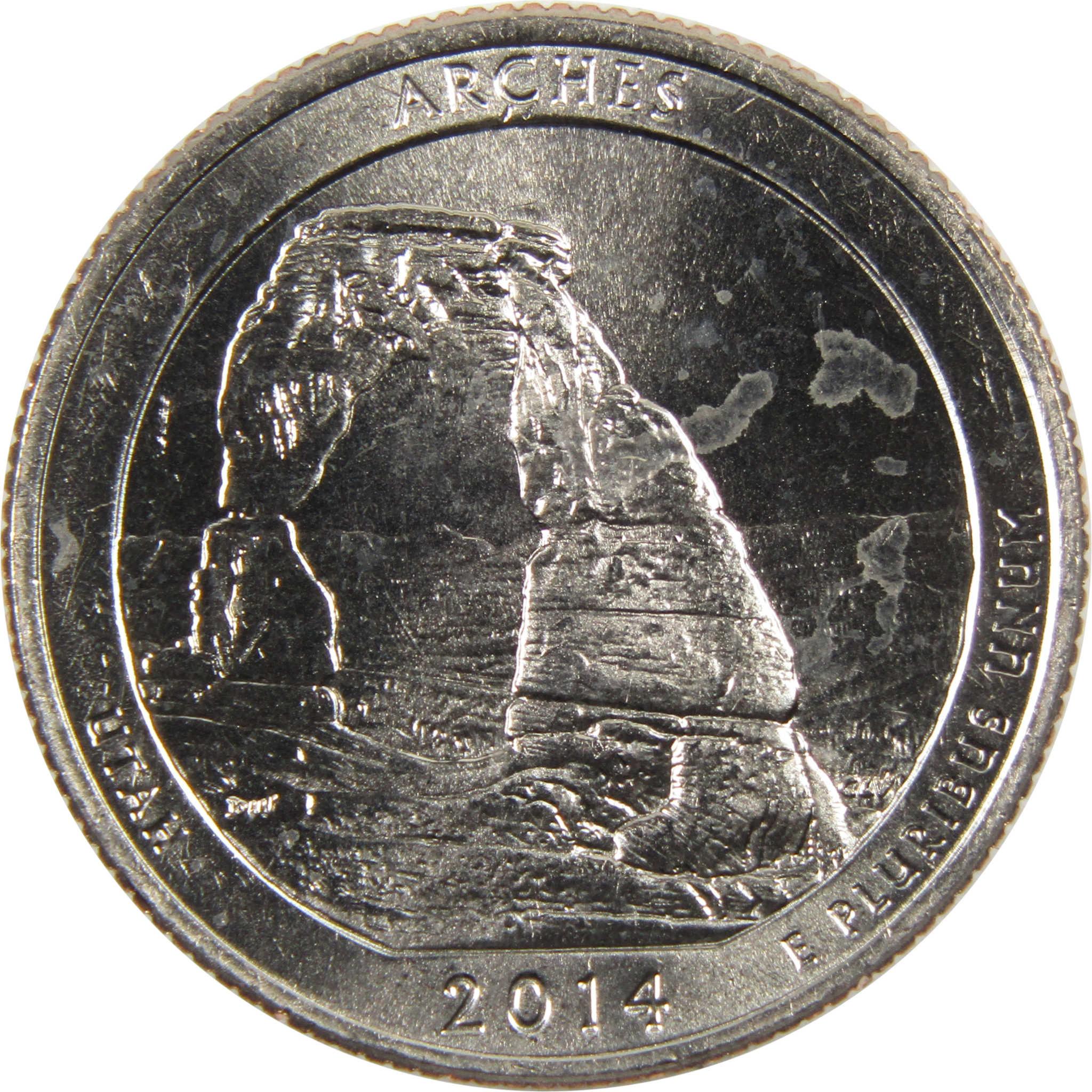 2014 D Arches National Park Quarter BU Uncirculated Clad 25c Coin