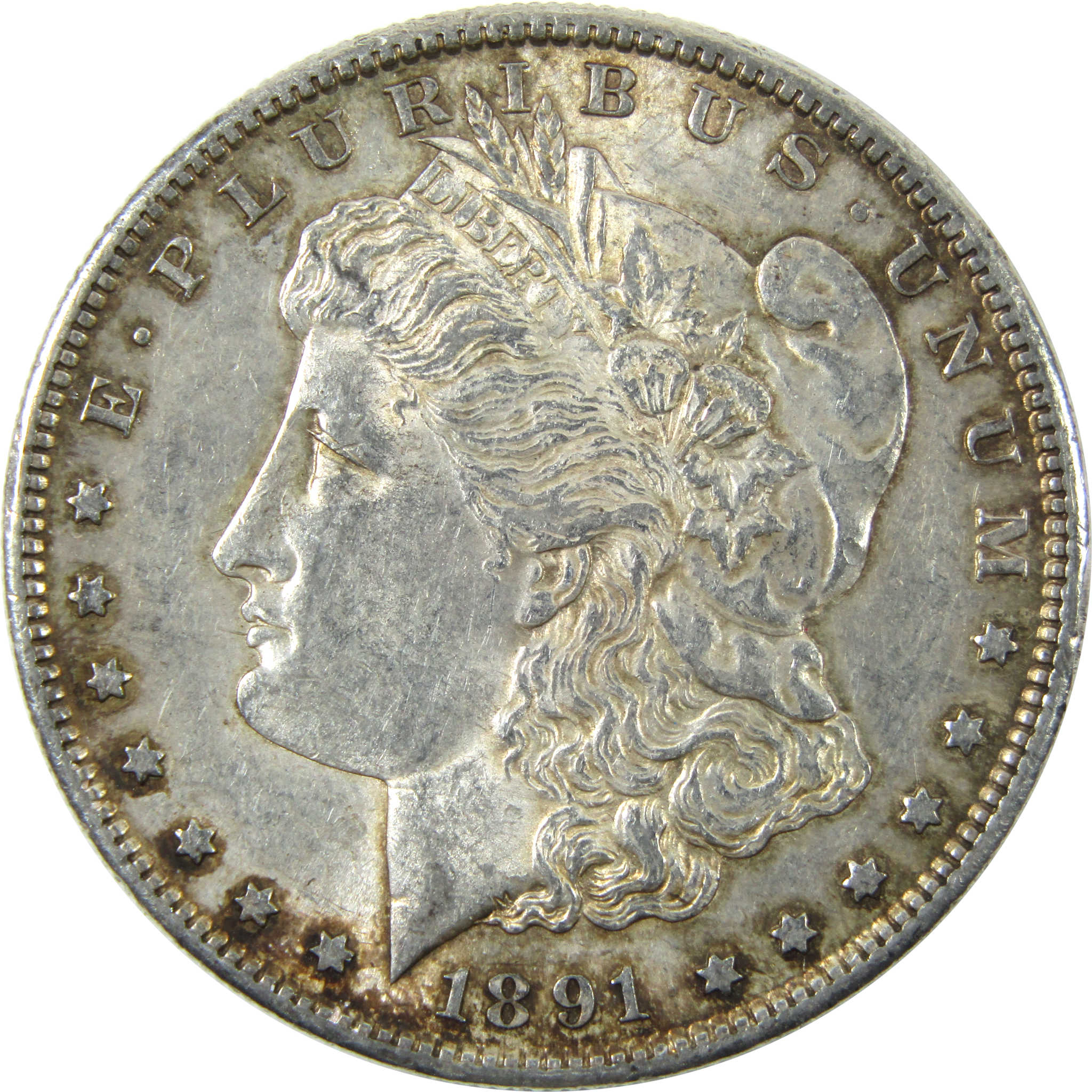 1891 S Morgan Dollar AU About Uncirculated Silver $1 Coin SKU:I14189 - Morgan coin - Morgan silver dollar - Morgan silver dollar for sale - Profile Coins & Collectibles
