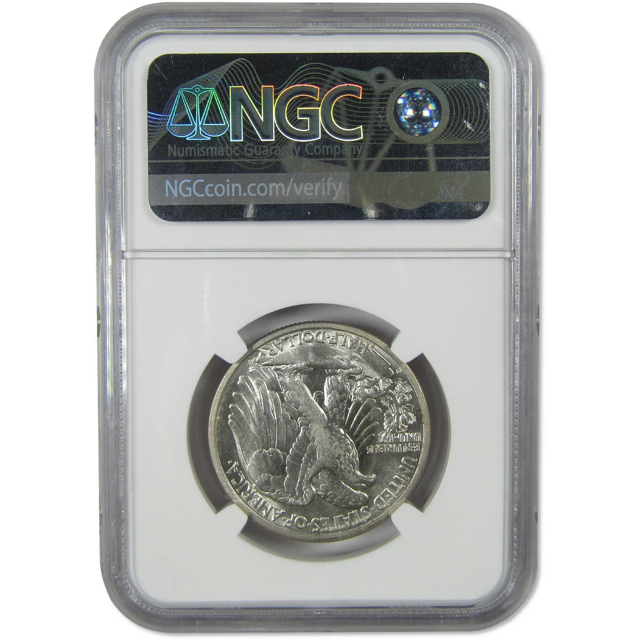 1919 S Liberty Walking Silver Half Dollar AU 58 NGC 50c Coin