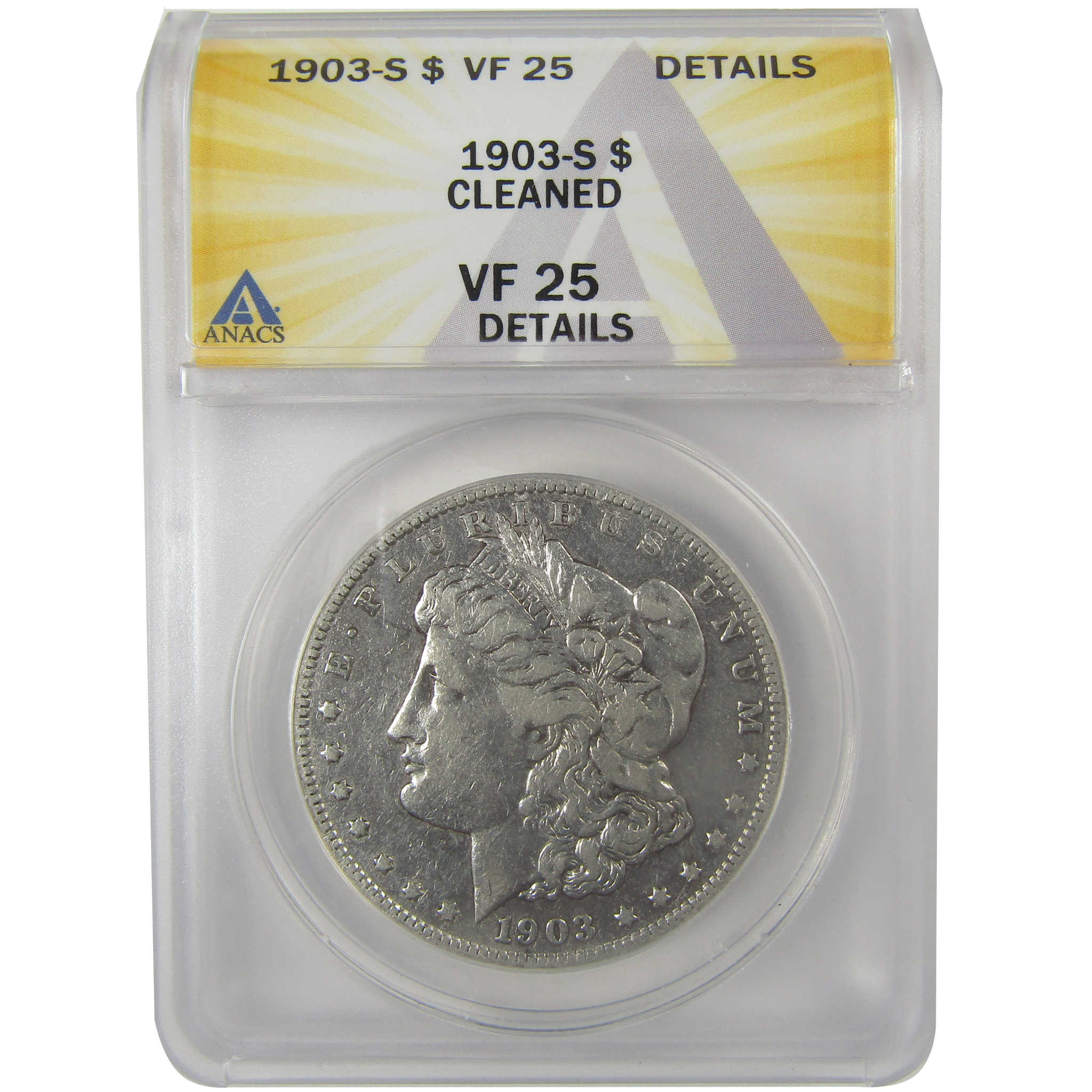 1903 S Morgan Dollar VF 25 Details ANACS Silver $1 Coin SKU:I21732 - Morgan coin - Morgan silver dollar - Morgan silver dollar for sale - Profile Coins & Collectibles