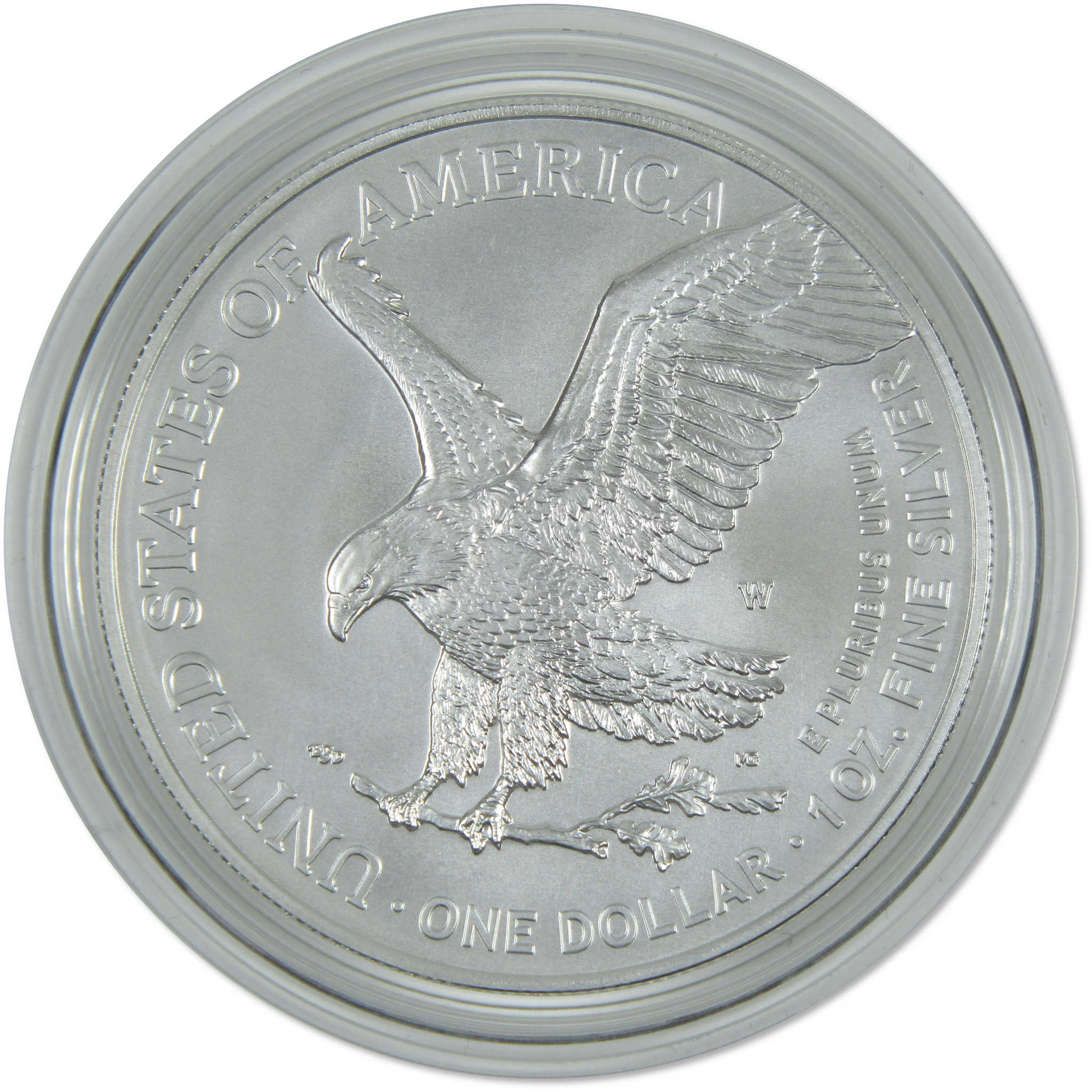 2022 W American Silver Eagle Uncirculated Bullion Burnished OGP COA