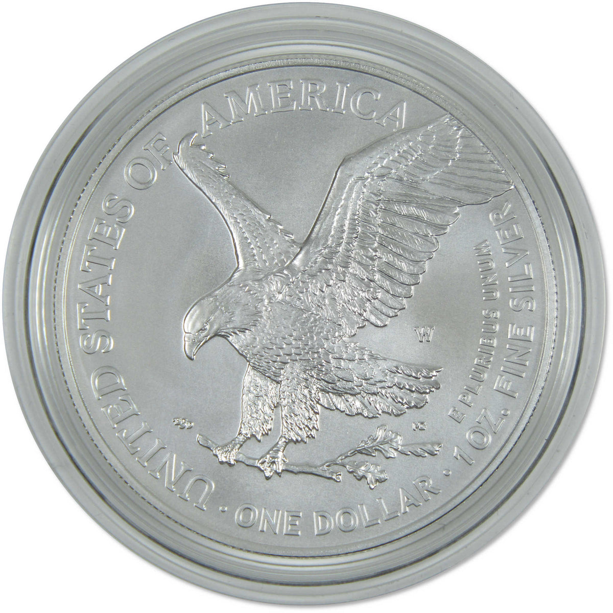 2022 W American Silver Eagle Uncirculated Burnished $1 Coin OGP COA