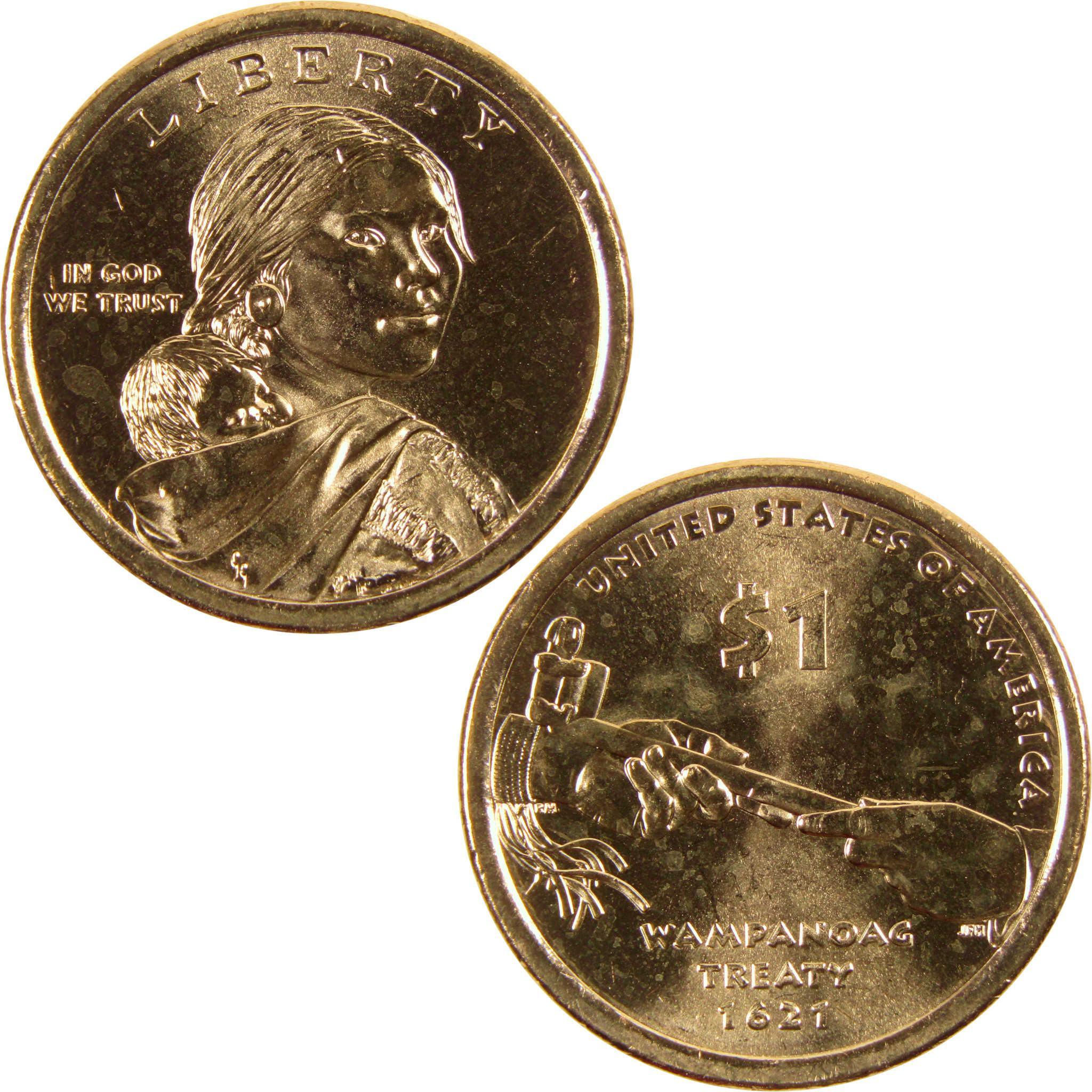 2011 D Wampanoag Treaty Native American Dollar BU Uncirculated $1 Coin