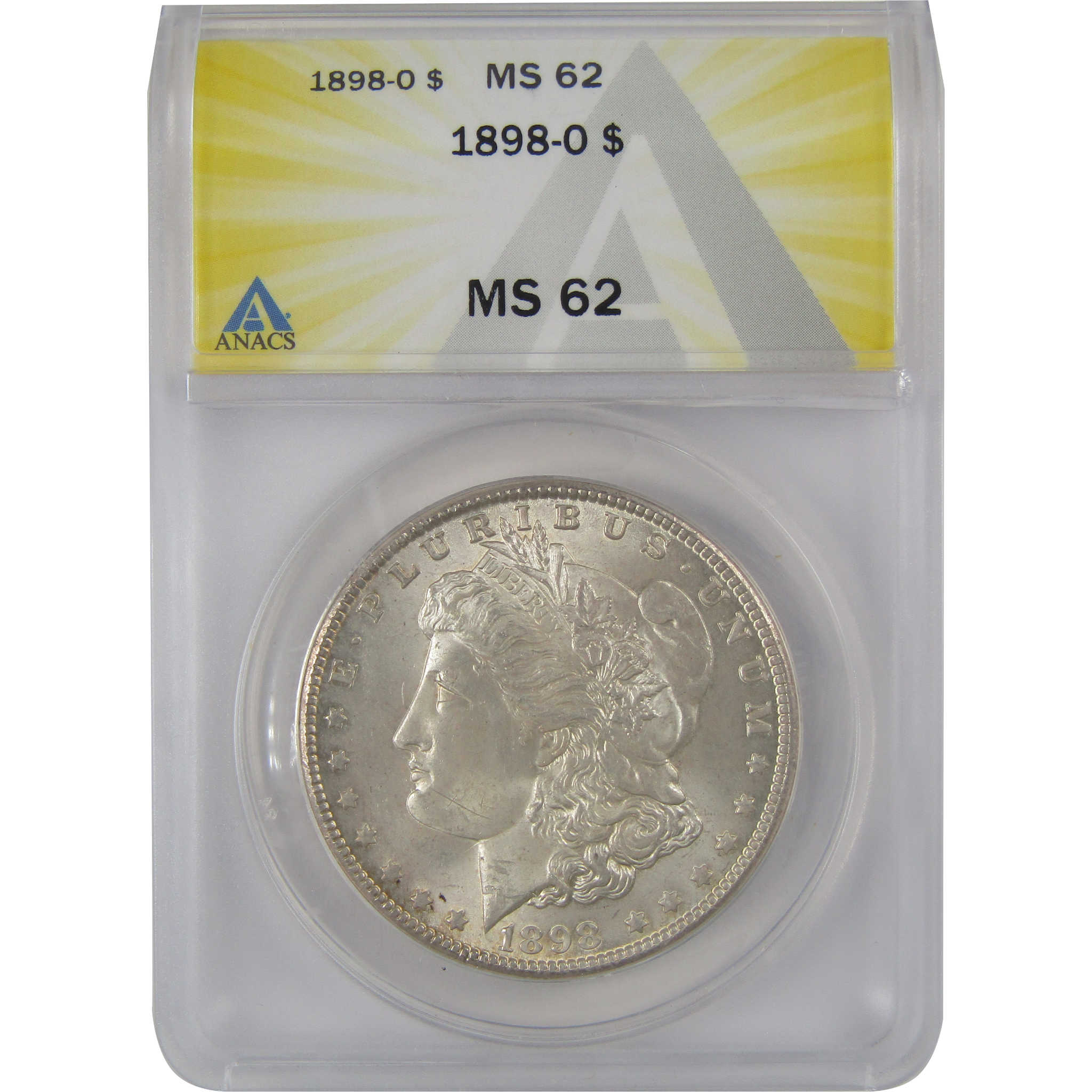 1898 O Morgan Dollar MS 62 ANACS Silver Uncirculated $1 Coin SKU:CP145 - Morgan coin - Morgan silver dollar - Morgan silver dollar for sale - Profile Coins & Collectibles
