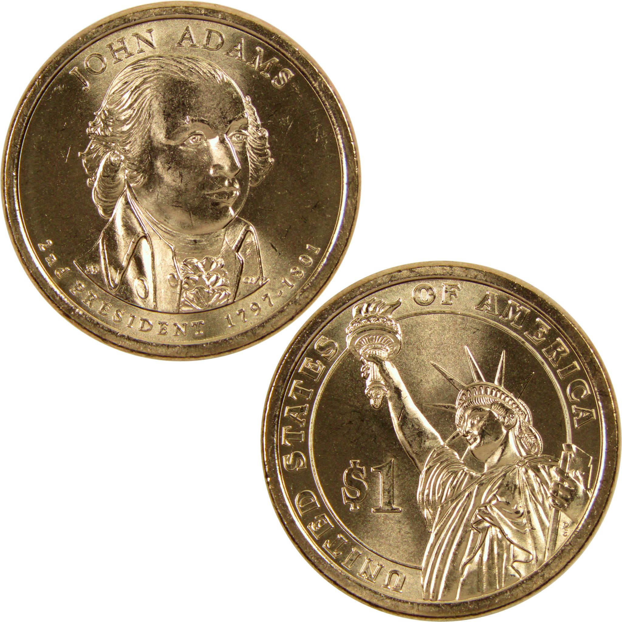 2007 P John Adams Presidential Dollar BU Uncirculated $1 Coin