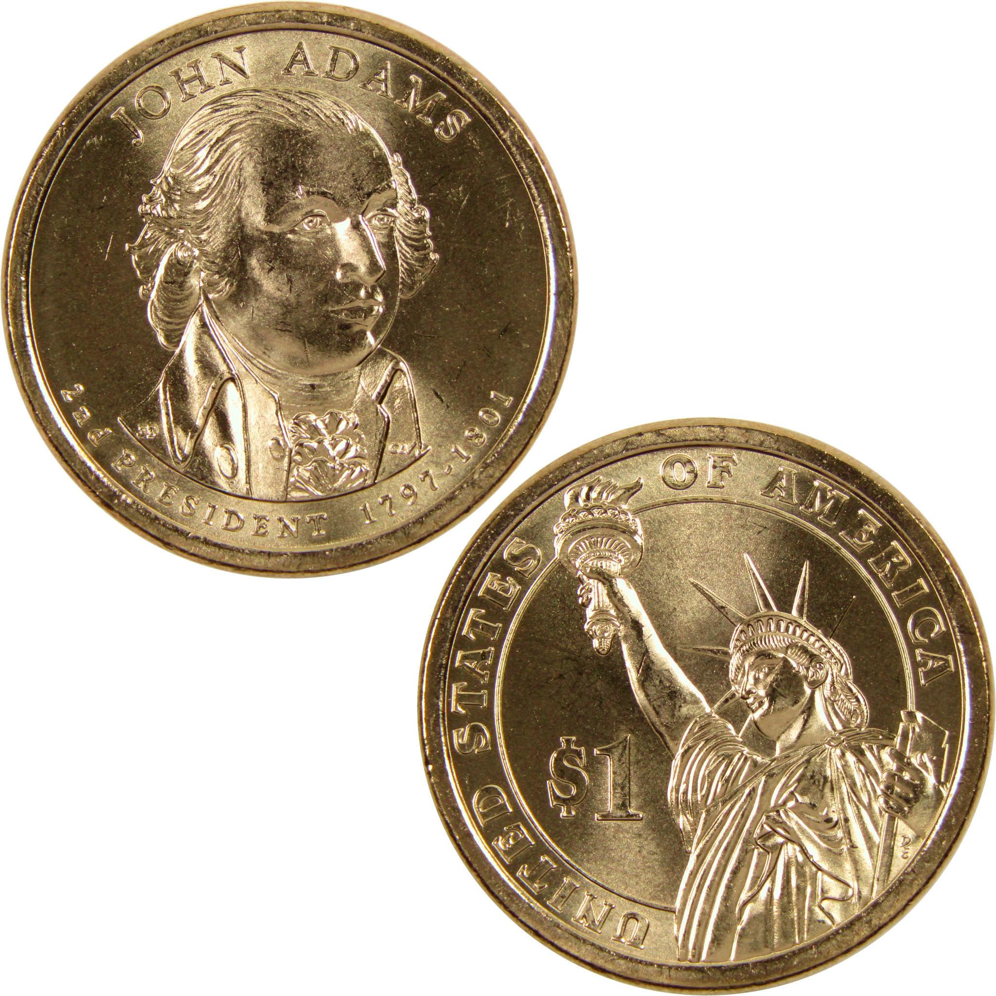 2007 P John Adams Presidential Dollar BU Uncirculated $1 Coin