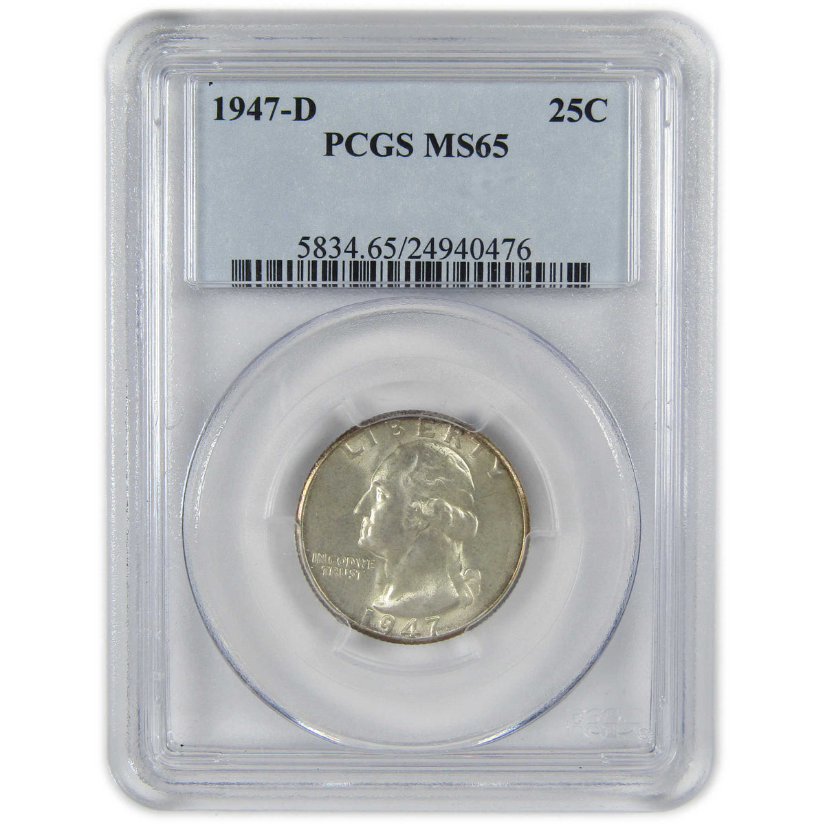 1947 D Washington Silver Quarter MS 65 PCGS 25c Coin SKU:I28810