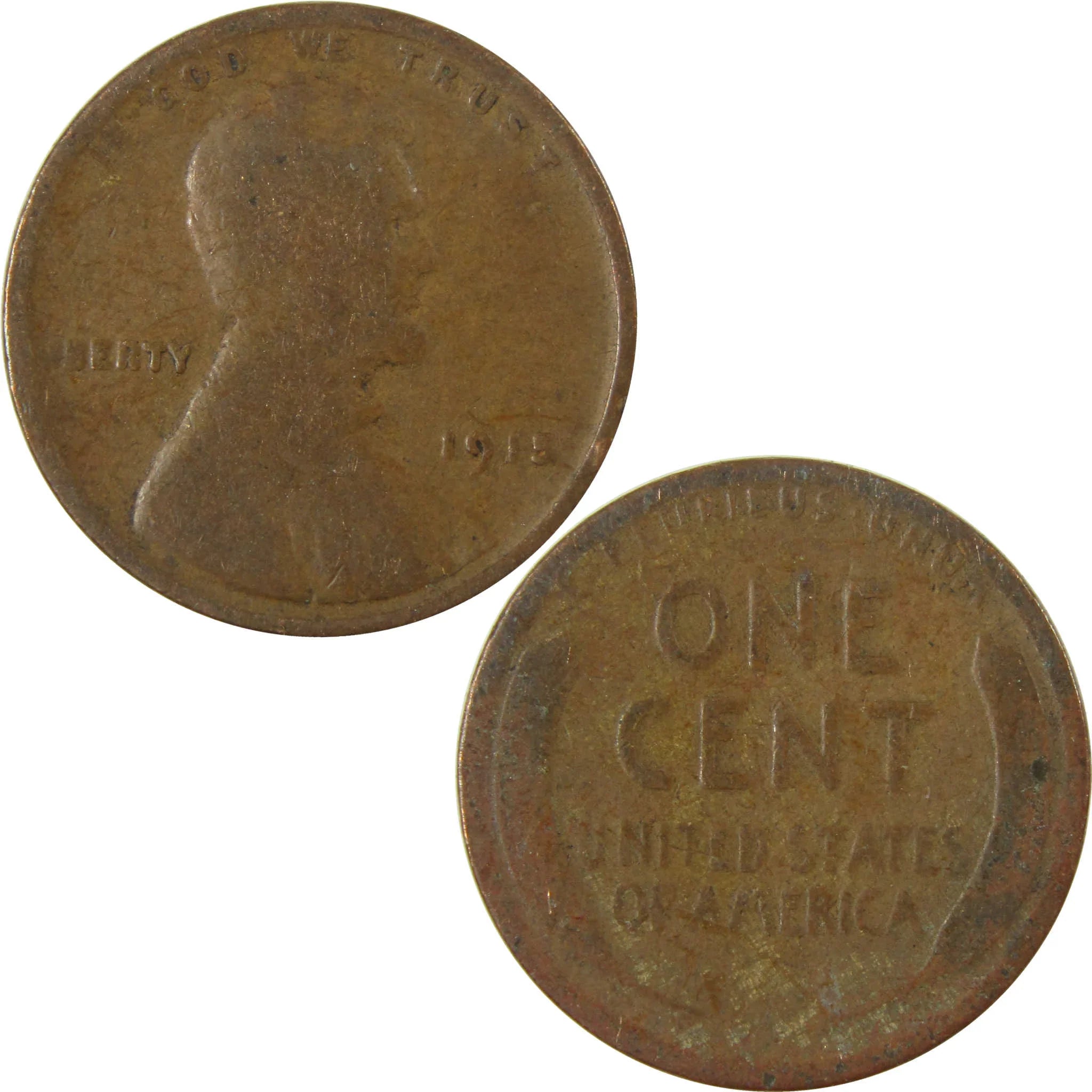 1915 Lincoln Wheat Cent G Good Penny 1c Coin Collectible SKU:I27171