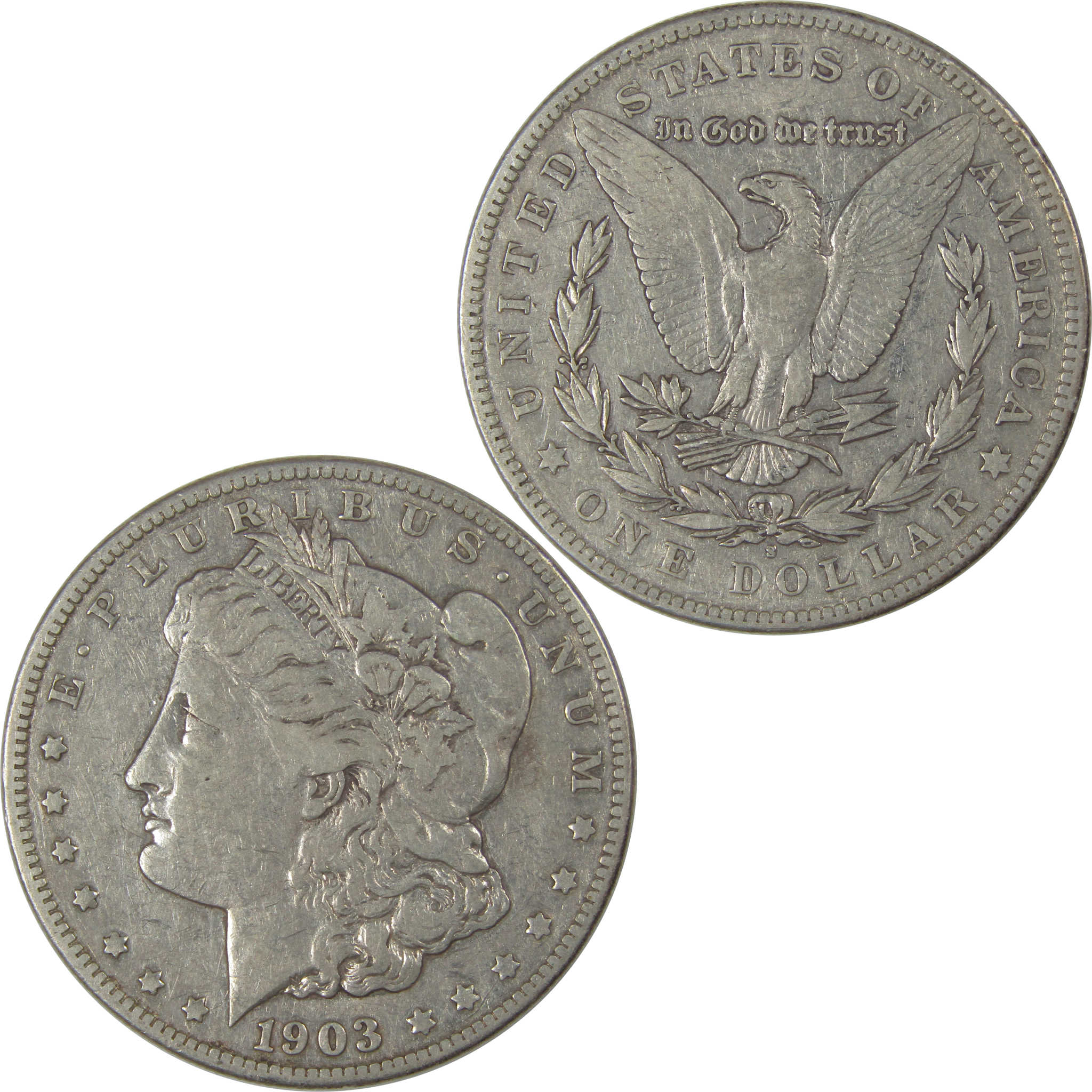 1903 S Morgan Dollar VF Very Fine Details Silver $1 Coin SKU:I22820 - Morgan coin - Morgan silver dollar - Morgan silver dollar for sale - Profile Coins & Collectibles