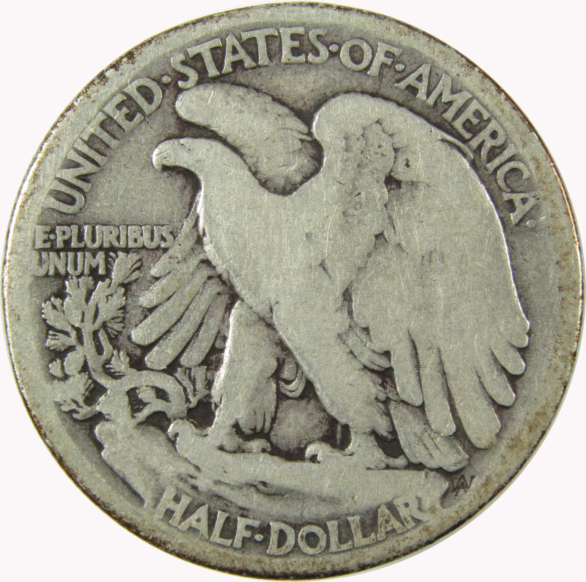 1917 S Obverse Liberty Walking Silver 50c VG Very Good SKU:CP1455