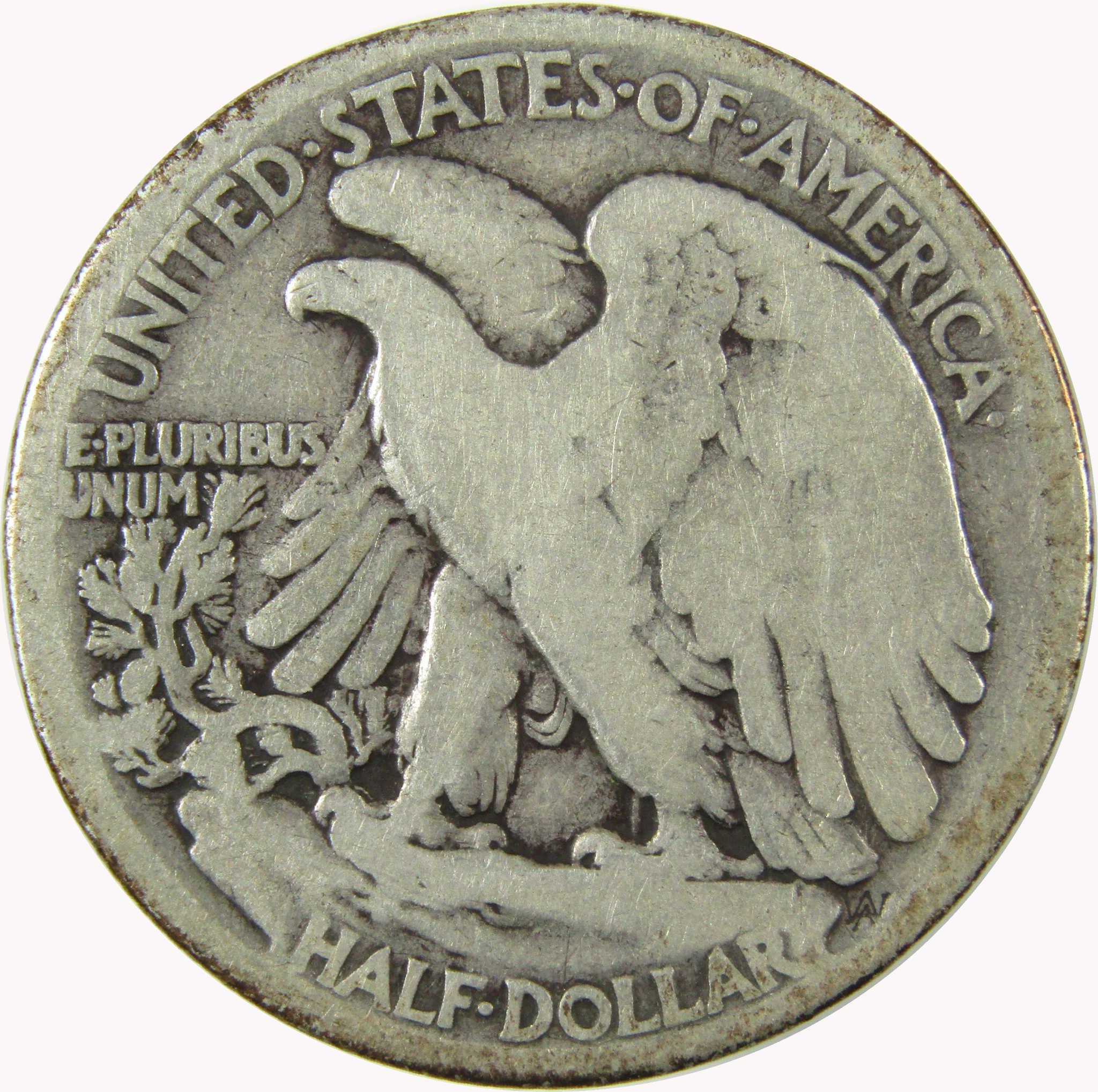 1917 S Obverse Liberty Walking Silver 50c VG Very Good SKU:CP1455