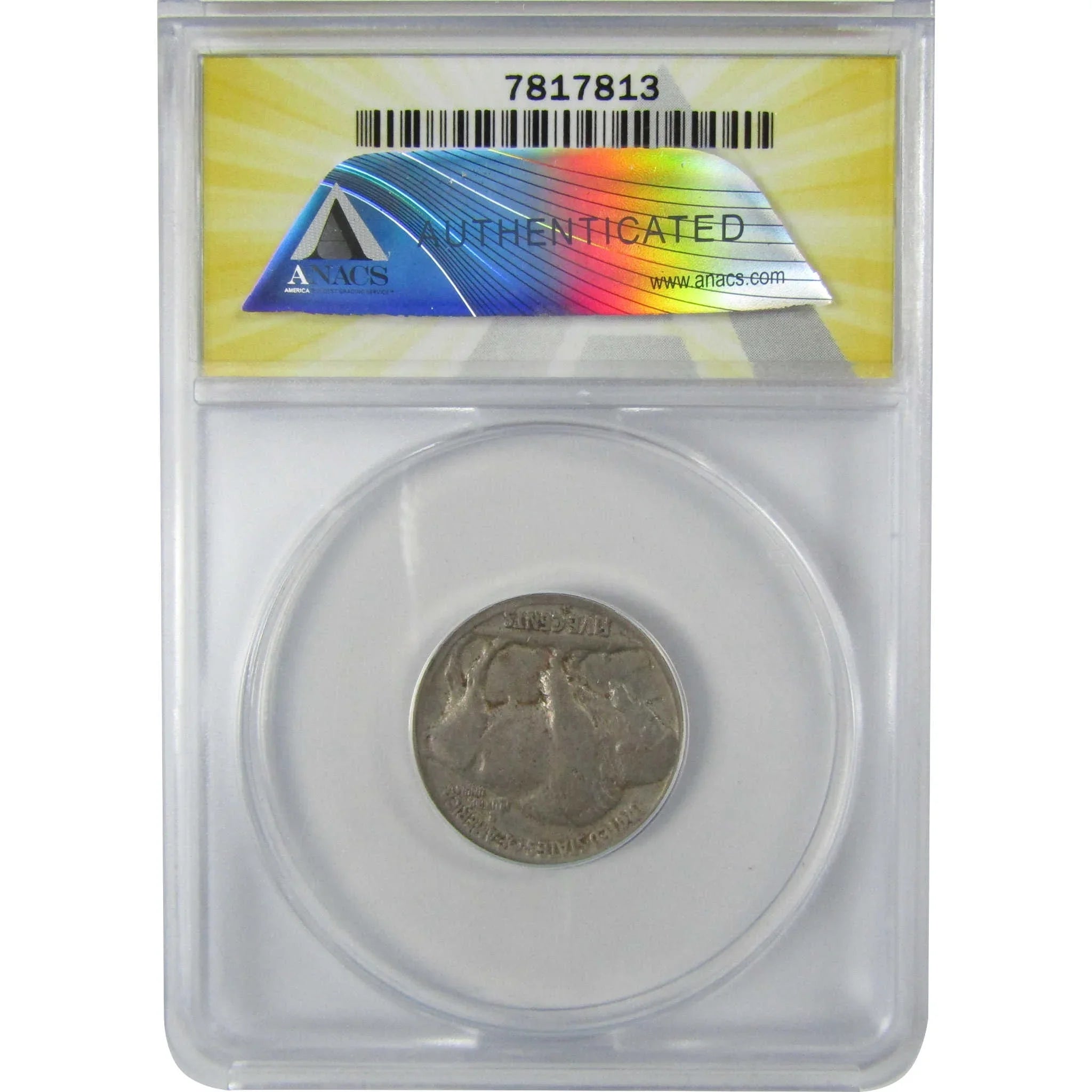 1921 S Indian Head Buffalo Nickel F 12 Details ANACS 5c Coin SKU:CP778