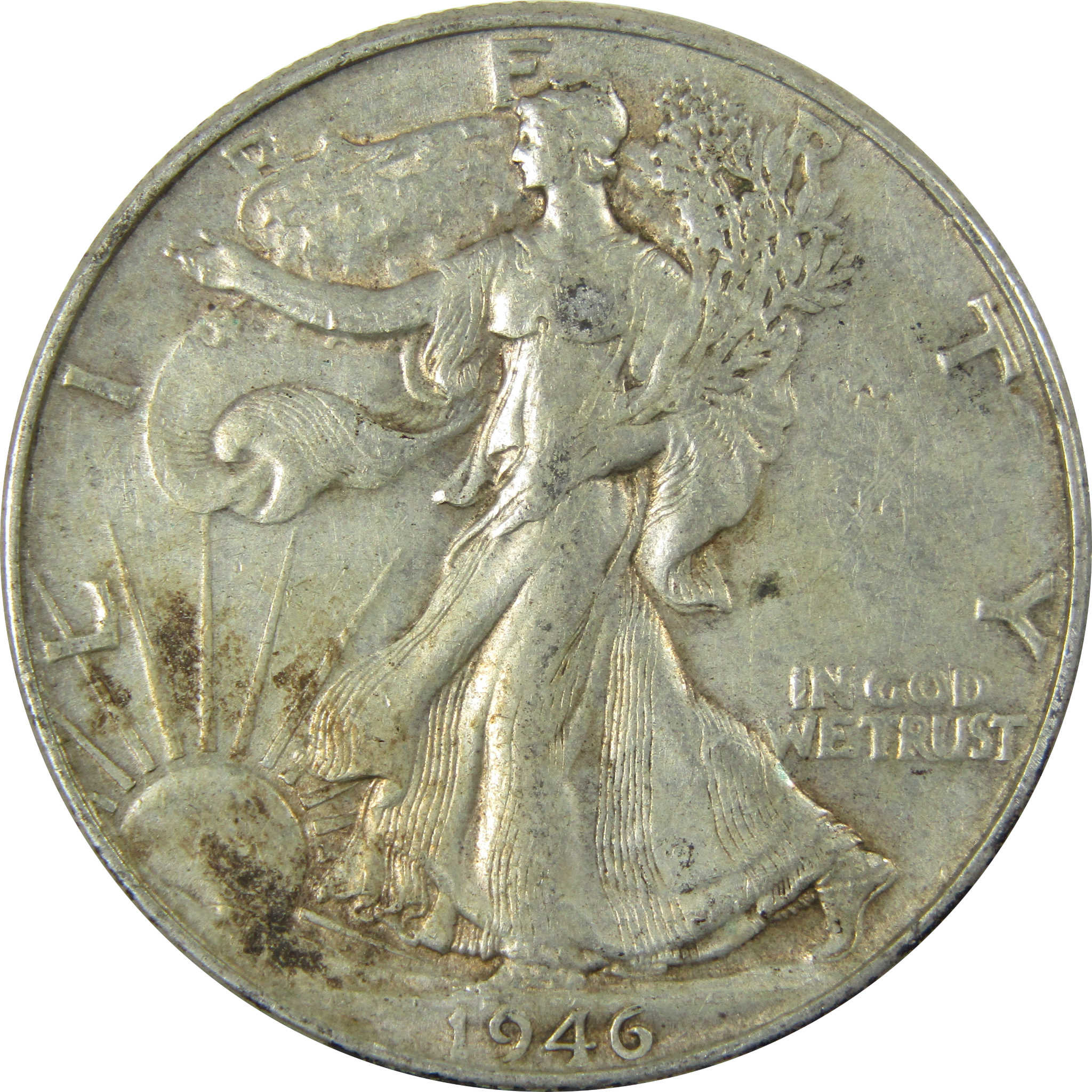 1946 Liberty Walking Silver Half Dollar XF EF Extremely Fine SKU:CP531