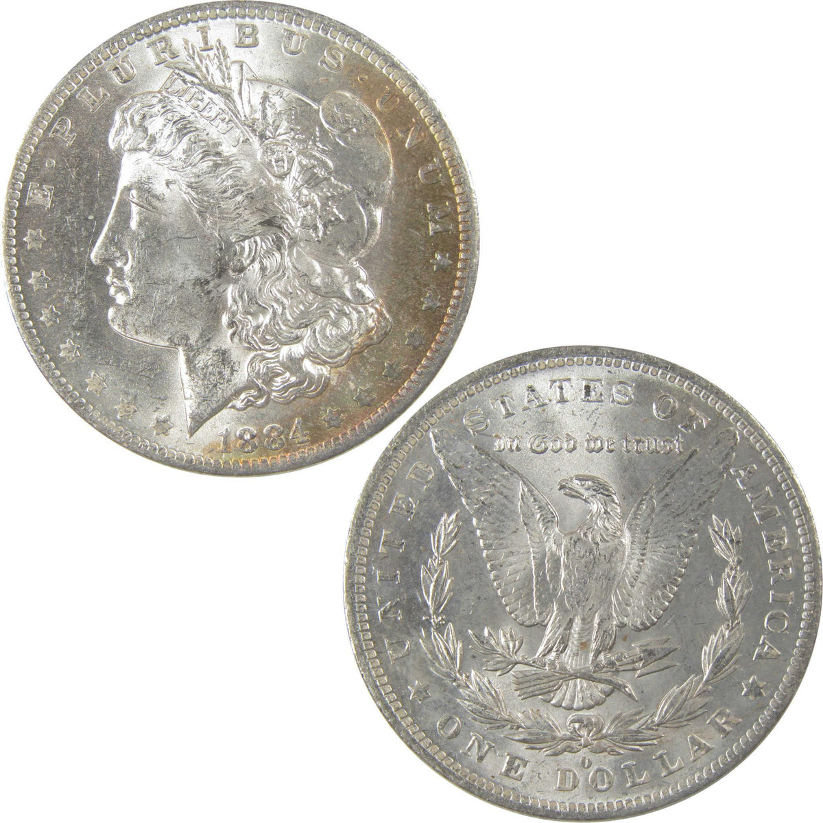 1884 O Morgan Silver Dollar BU Choice Uncirculated Toned SKU:I24190