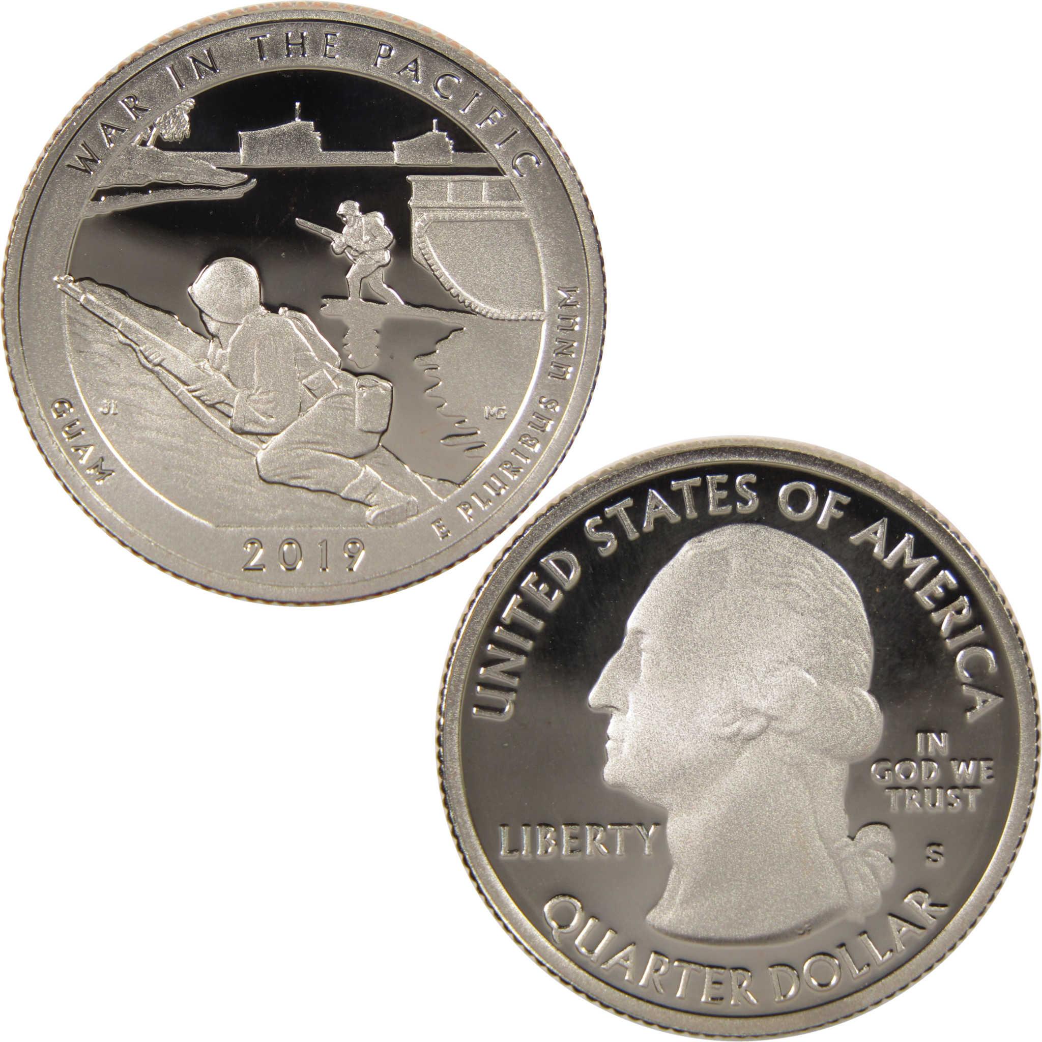 2019 S War in the Pacific NHP National Park Quarter Choice Proof Clad