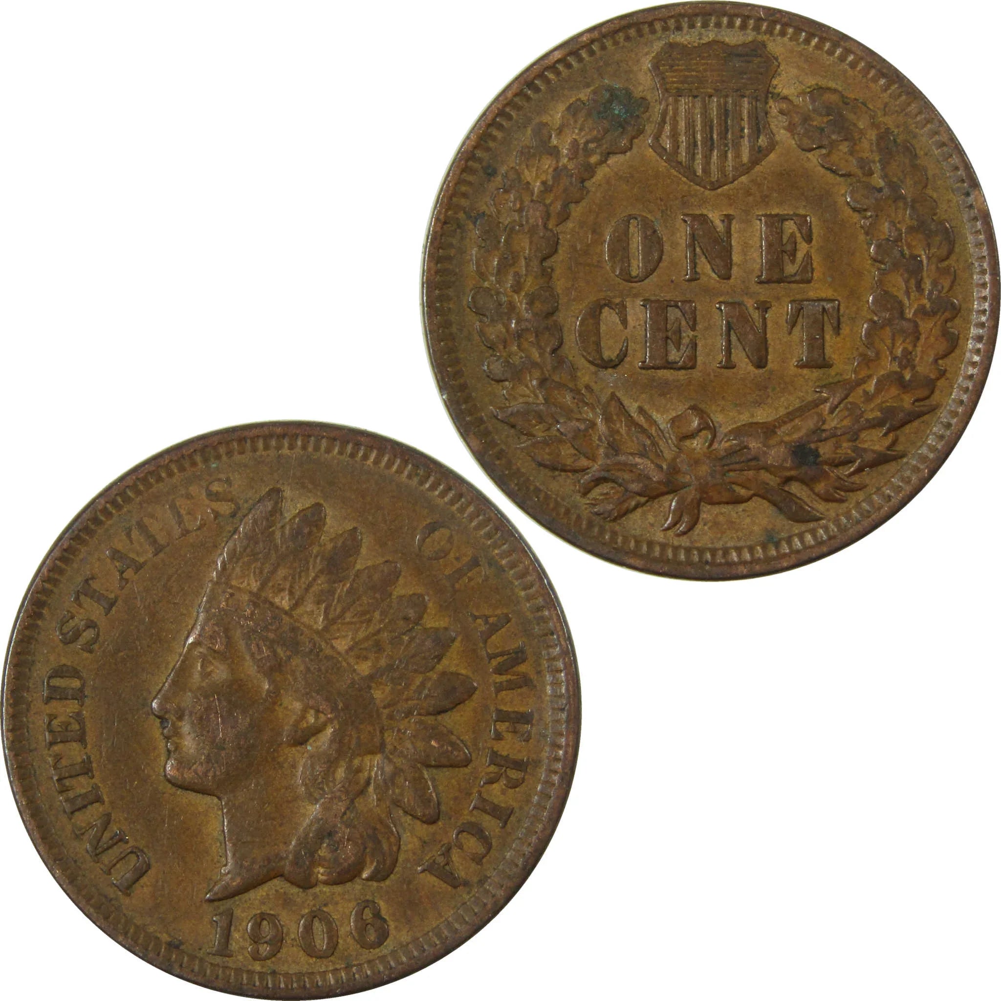 1906 Indian Head Cent XF EF Extremely Fine Penny 1c Coin SKU:I26977