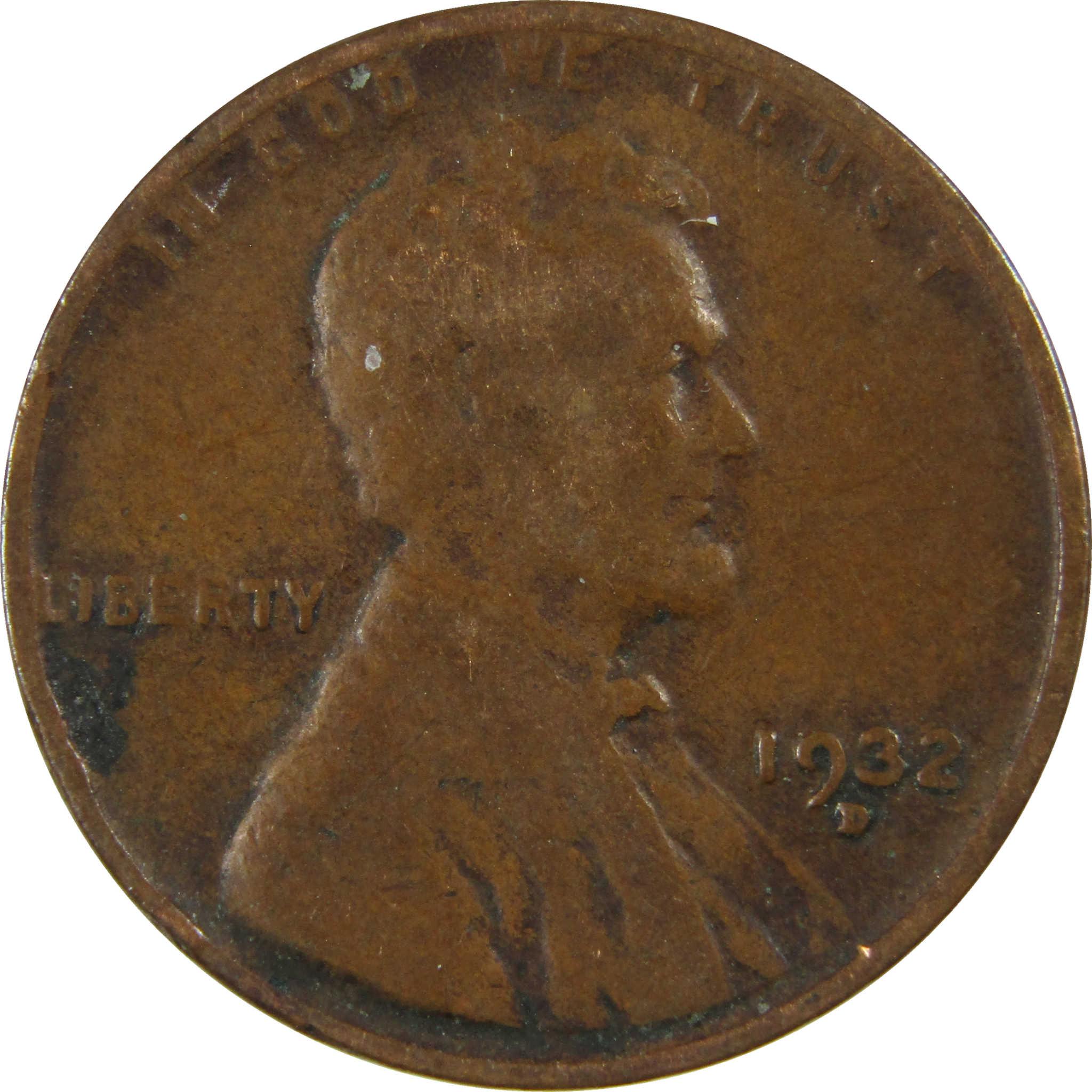 1932 D Lincoln Wheat Cent VG Very Good Penny 1c Coin SKU:I27130