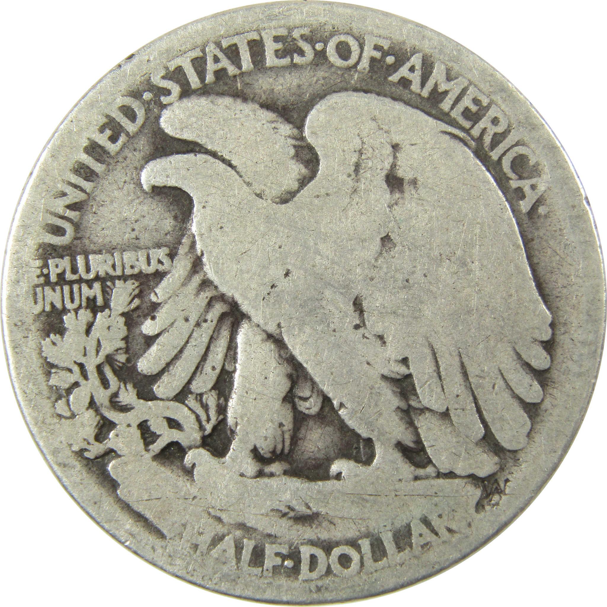 1919 Liberty Walking Silver Half Dollar AG About Good SKU:CP1432