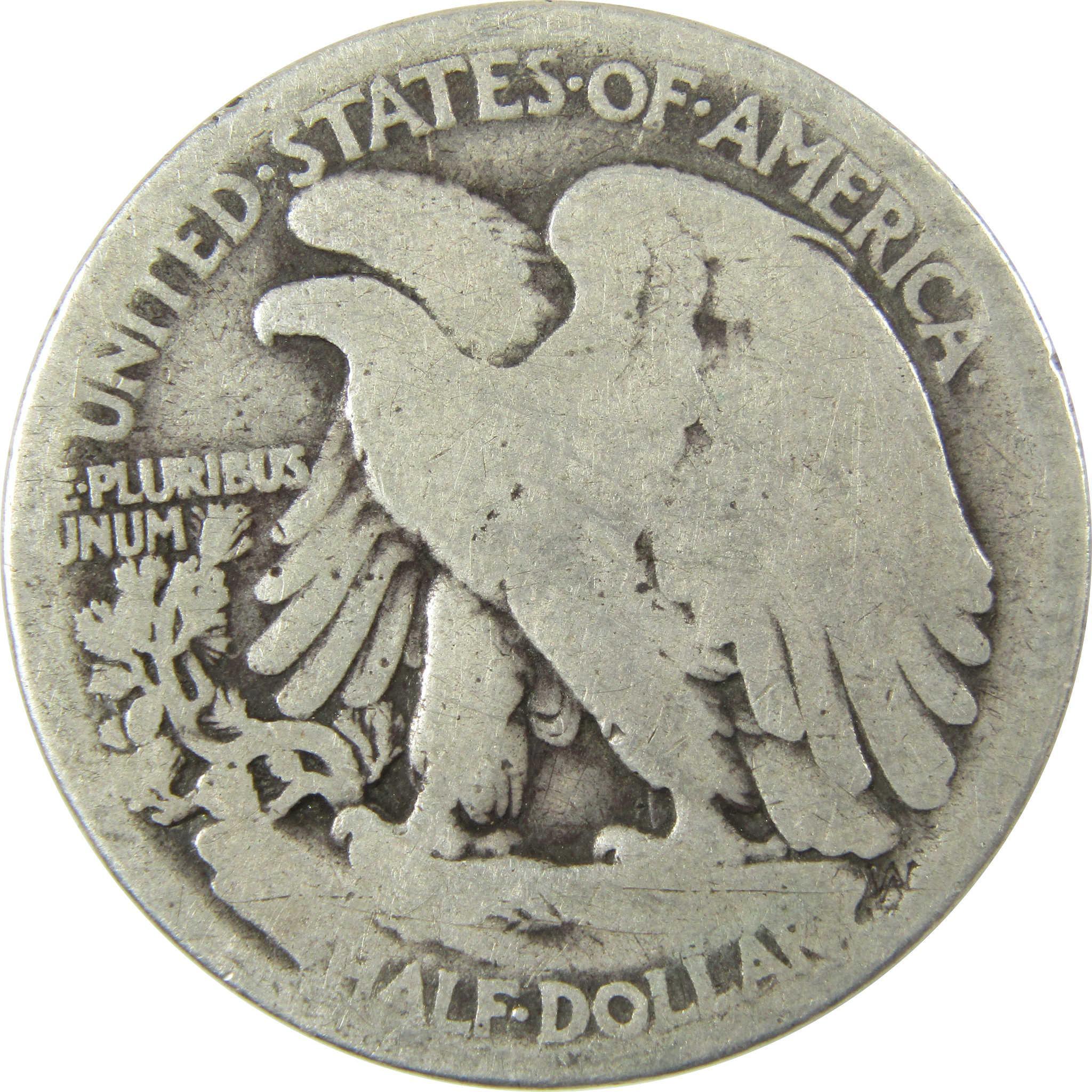 1919 Liberty Walking Silver Half Dollar AG About Good SKU:CP1432