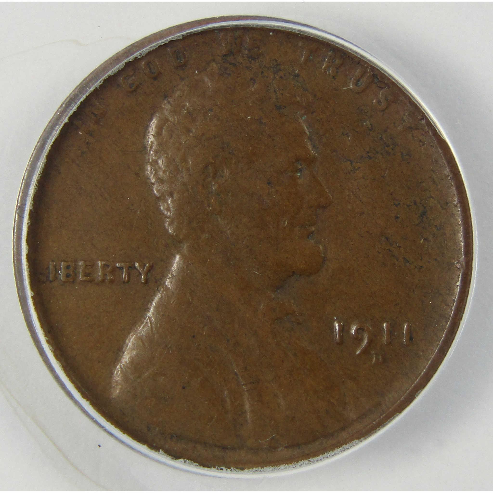 1911 D Lincoln Wheat Cent VF 30 ANACS Lamination Mint Error SKU:I25627