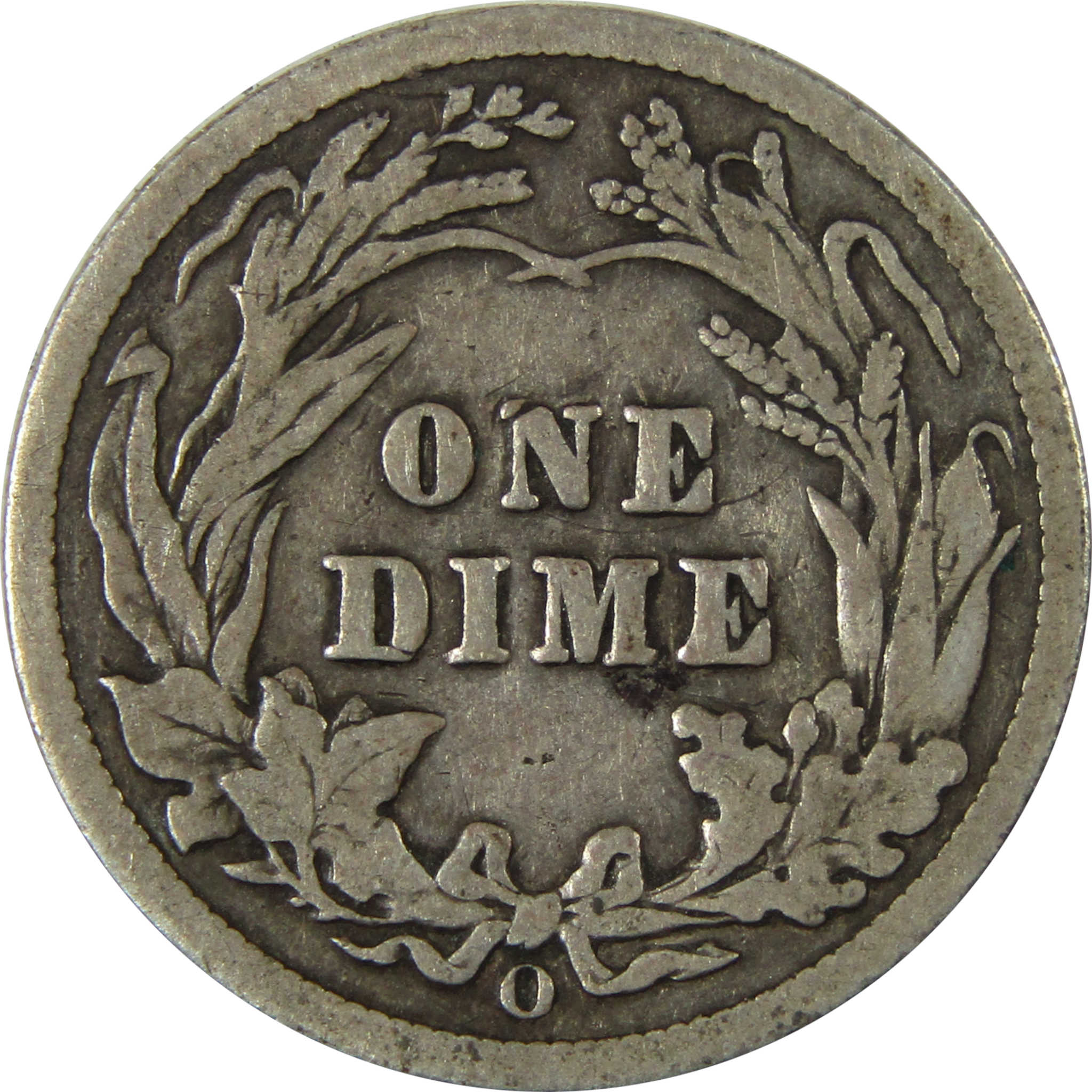 1909 O Barber Silver Dime F Fine Details 10c Coin SKU:CP1009