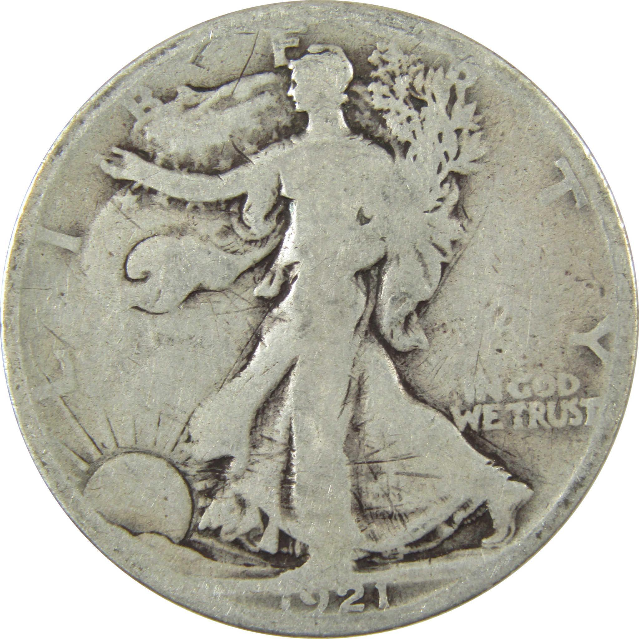 1921 S Liberty Walking Silver Half Dollar G Good Details SKU:CP1445