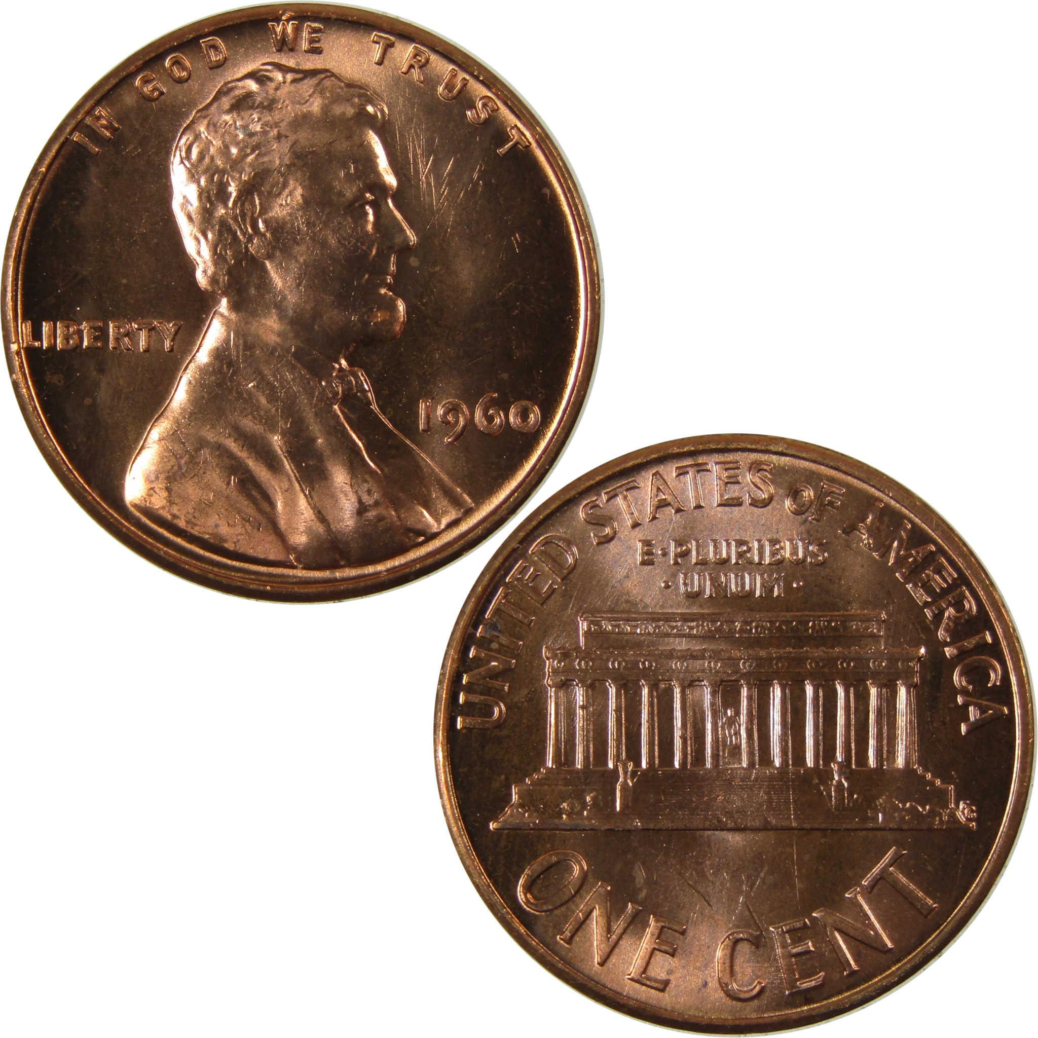 1960 Small Date Lincoln Memorial 1c Uncirculated Mint State SKU:I26586