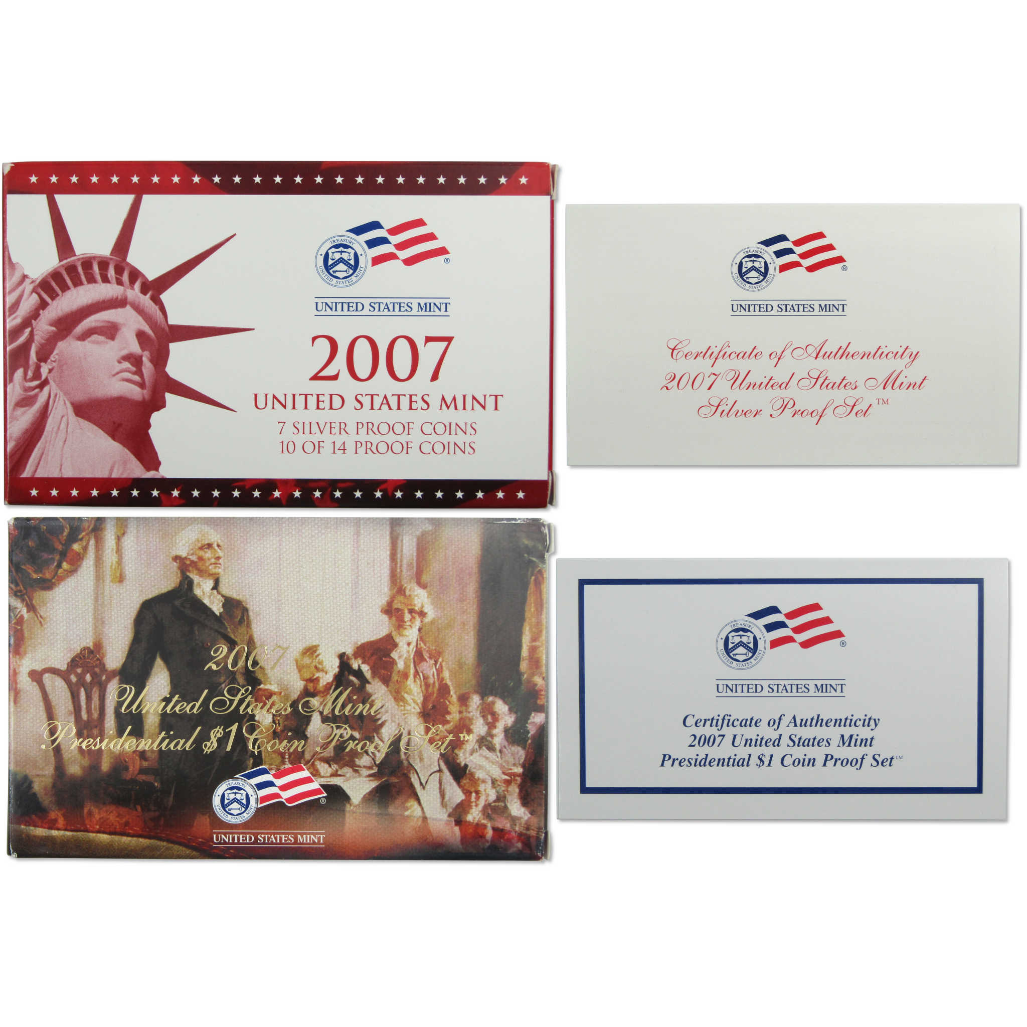2007 Silver Proof Set U.S. Mint Original Government Packaging OGP COA