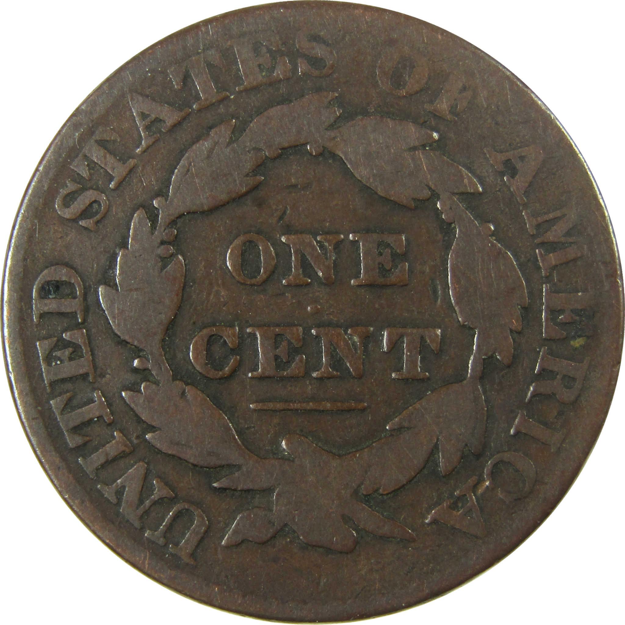1828 Large Narrow Date Coronet Head Copper Lg 1c VG Details SKU:I27849