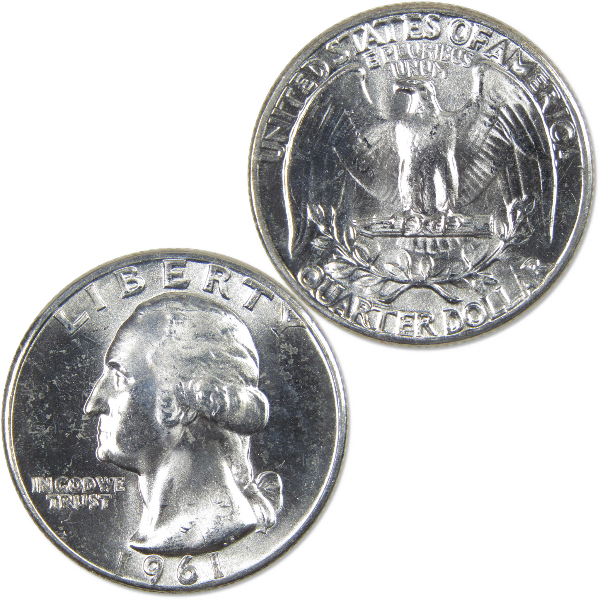 1961 Washington Quarter Uncirculated Silver 25c Coin