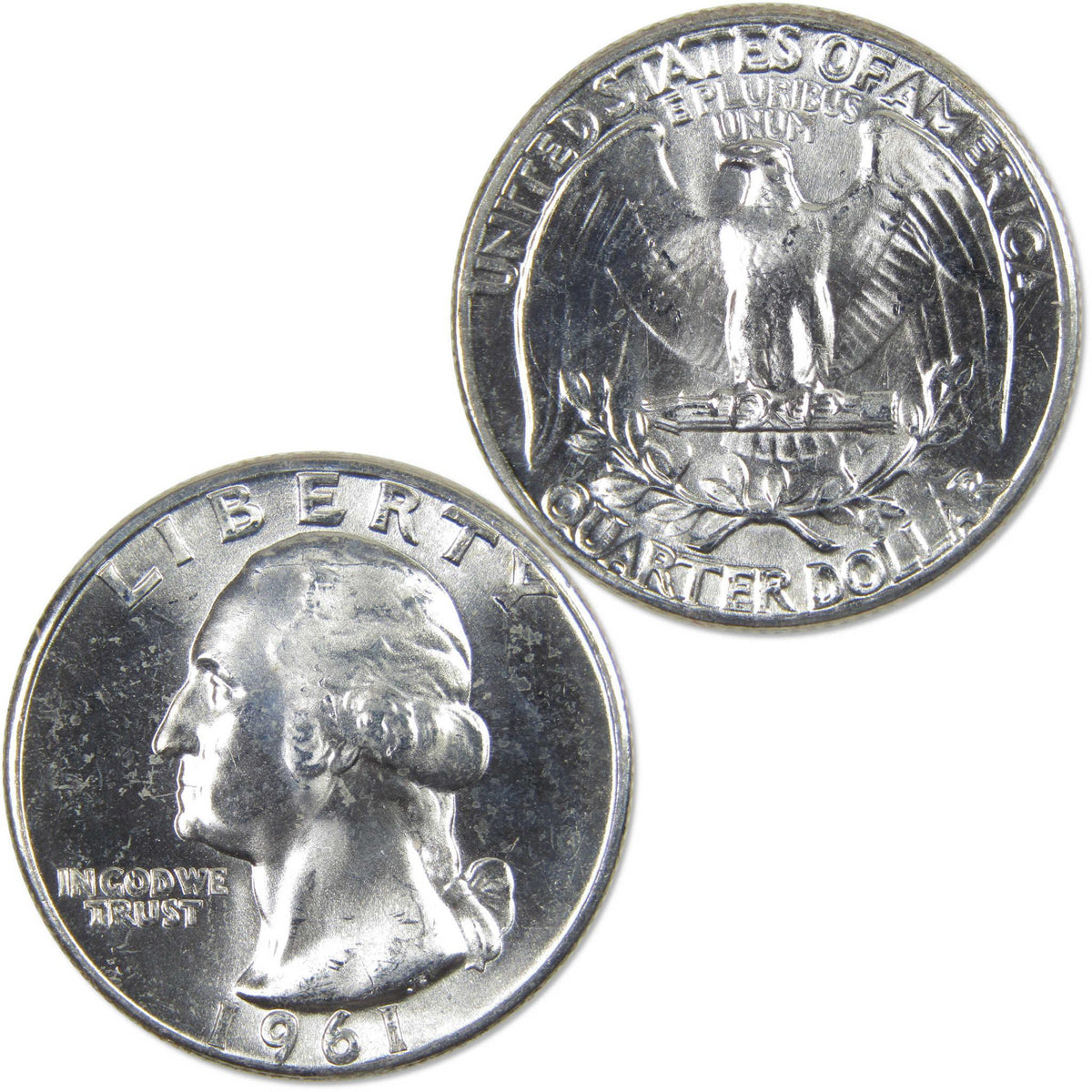1961 Washington Silver Quarter Uncirculated Mint State 25c Coin