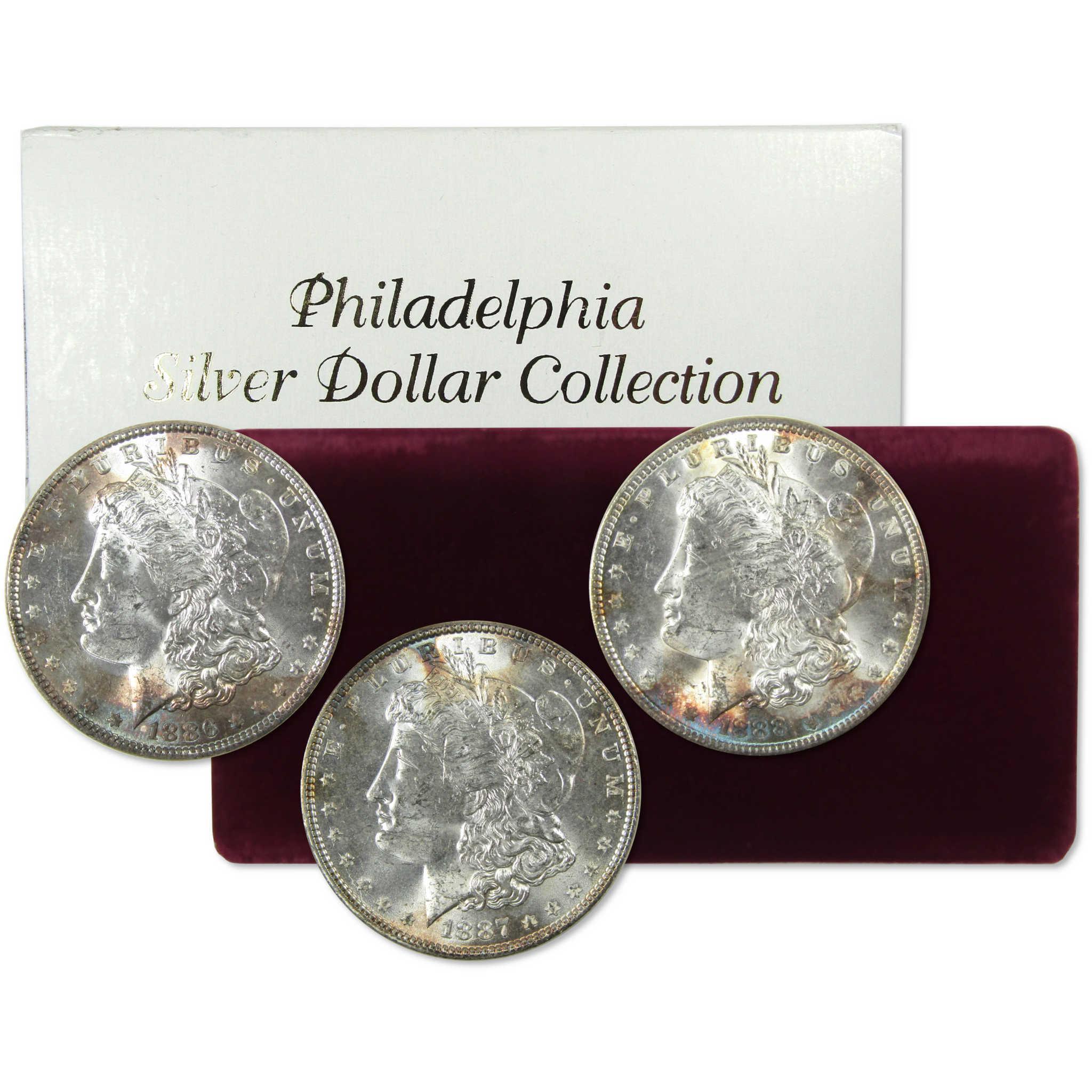 1886-1888 Philadelphia Morgan Silver Dollar Set Uncirculated SKU:CP750