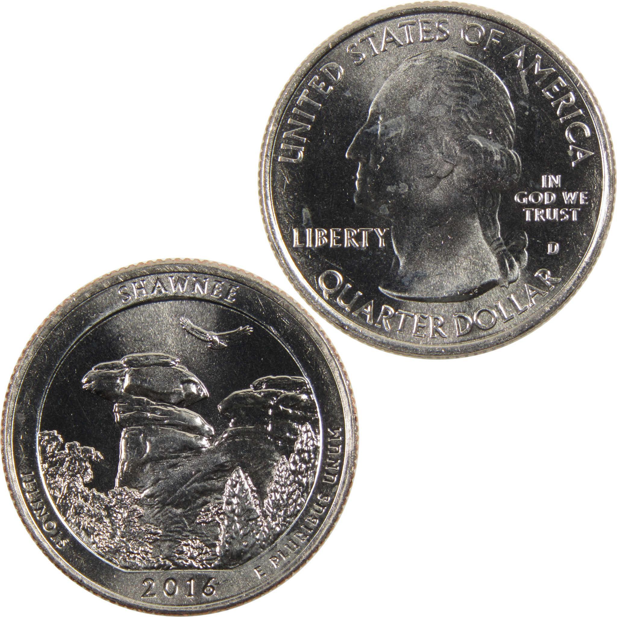 2016 D Shawnee National Forest Quarter BU Uncirculated Clad 25c Coin