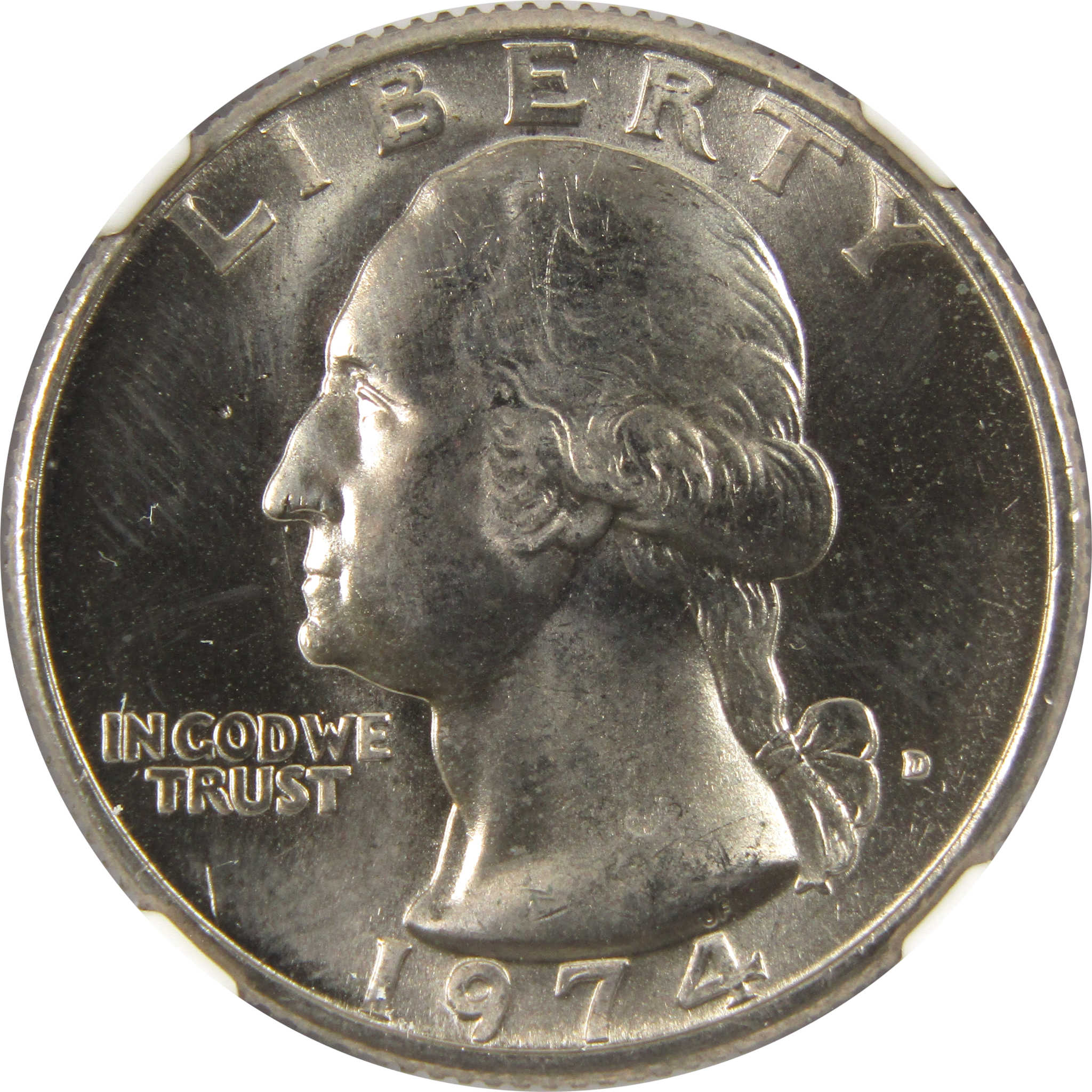 1974 D Washington Quarter MS 66 NGC Clad 25c Uncirculated SKU:I9492