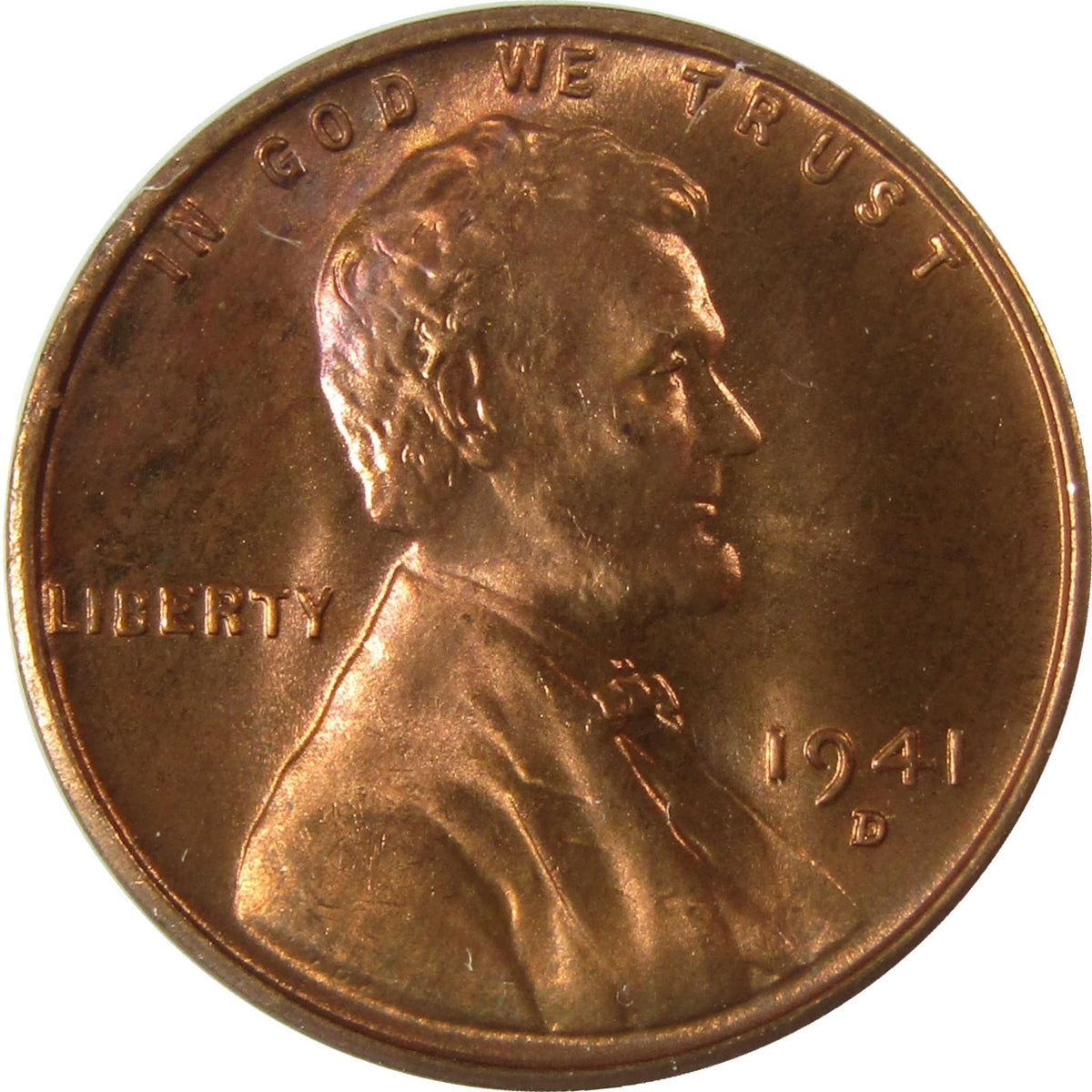 1941 D Lincoln Wheat Cent MS 66 RB ANACS Penny Uncirculated SKU:I27926