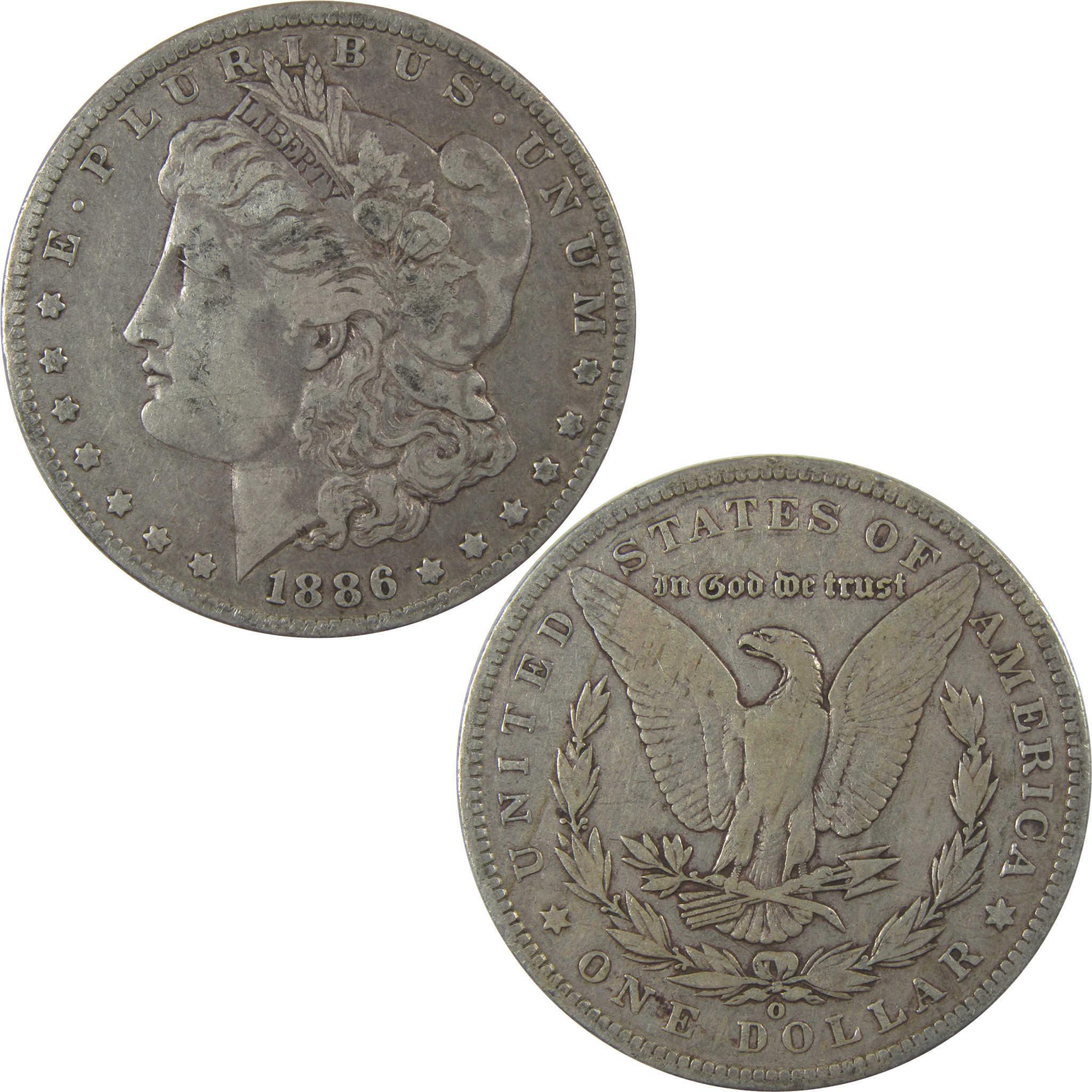 1886 O Morgan Silver Dollar F Fine $1 Coin Collectible SKU:I24052 - Morgan coin - Morgan silver dollar - Morgan silver dollar for sale - Profile Coins & Collectibles
