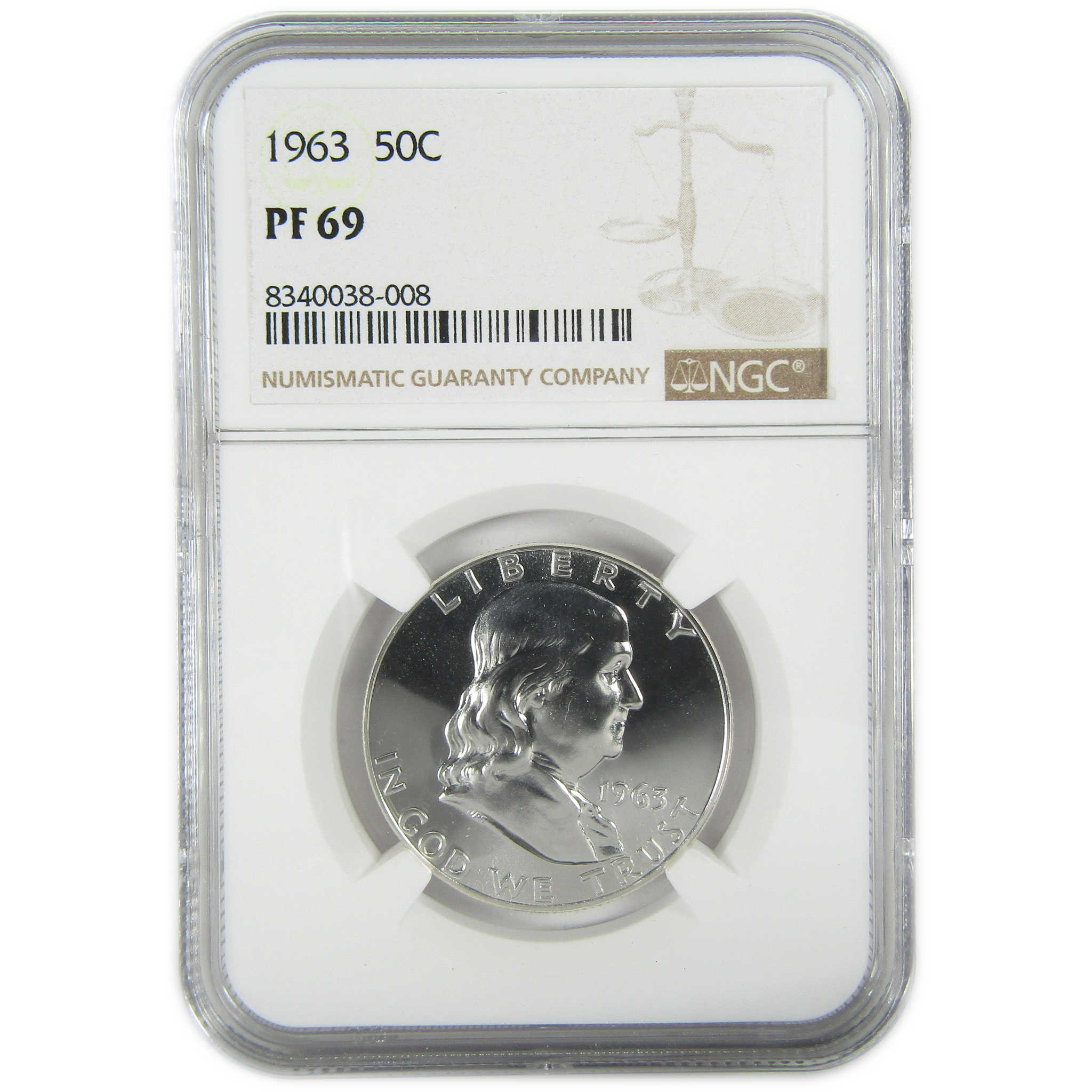 1963 Franklin Silver Half Dollar PF 69 NGC Proof 50c Coin SKU:I27423