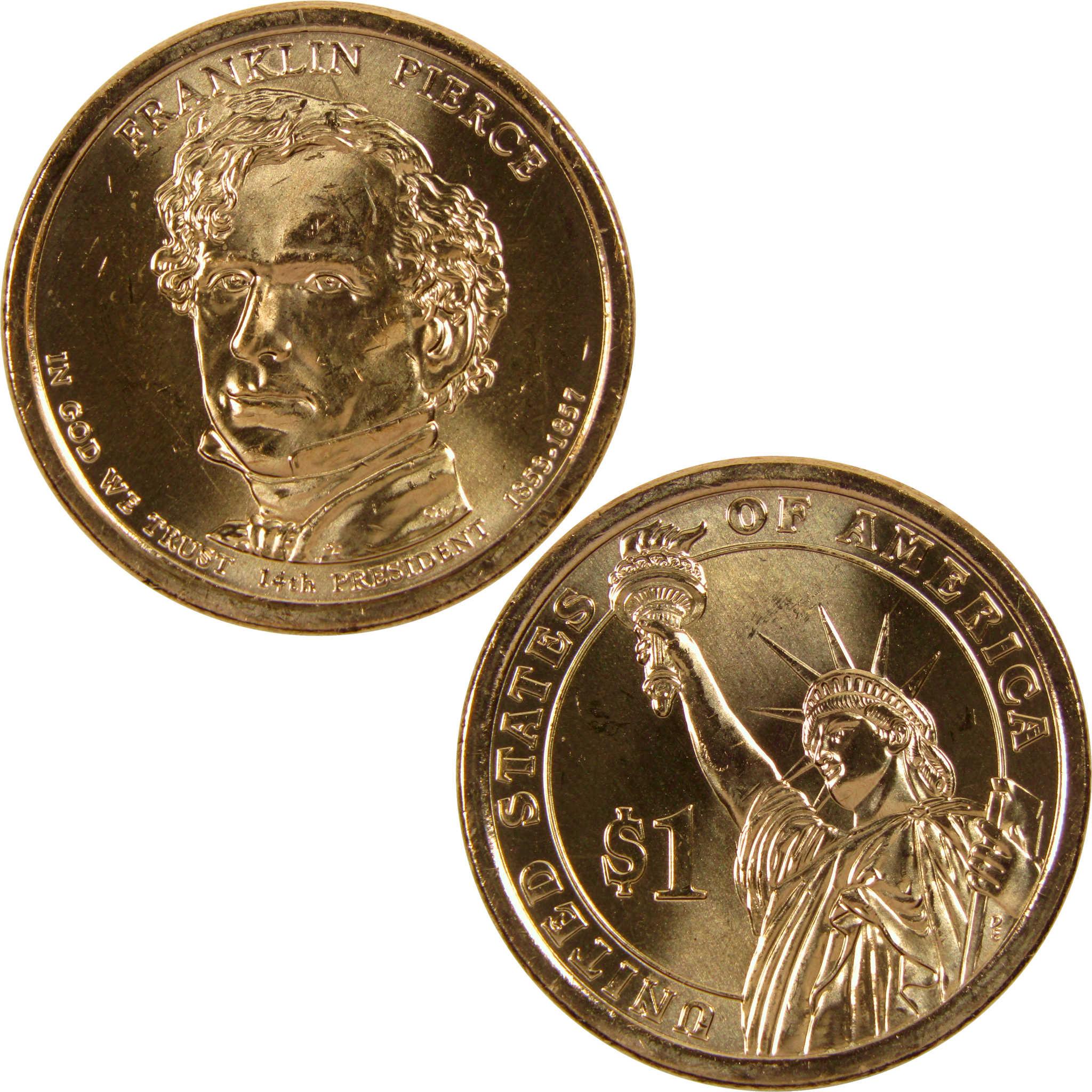 2010 D Franklin Pierce Presidential Dollar BU Uncirculated $1 Coin