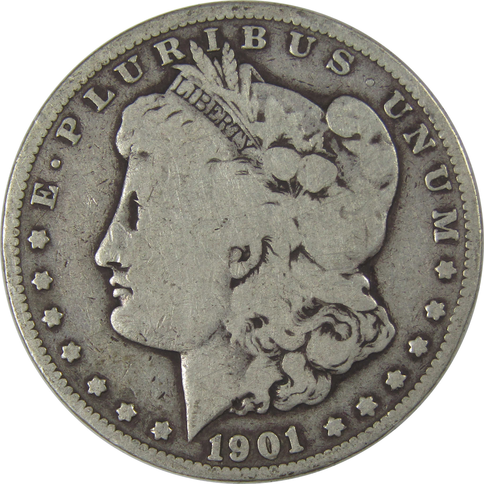1901 S Morgan Dollar VG Very Good Silver $1 Coin SKU:I22810 - Morgan coin - Morgan silver dollar - Morgan silver dollar for sale - Profile Coins & Collectibles