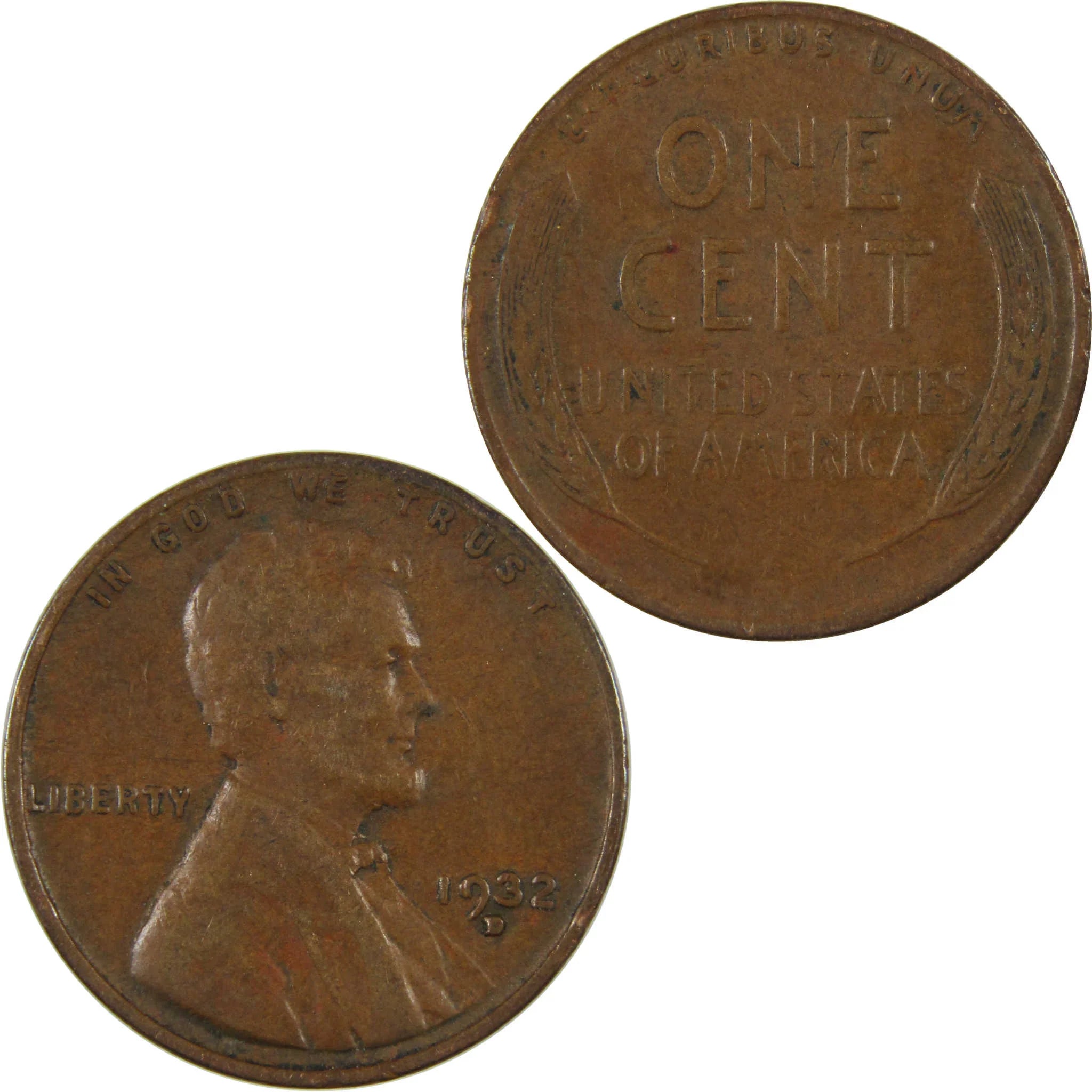1932 D Lincoln Wheat Cent F Fine Penny 1c Coin Collectible SKU:I27121