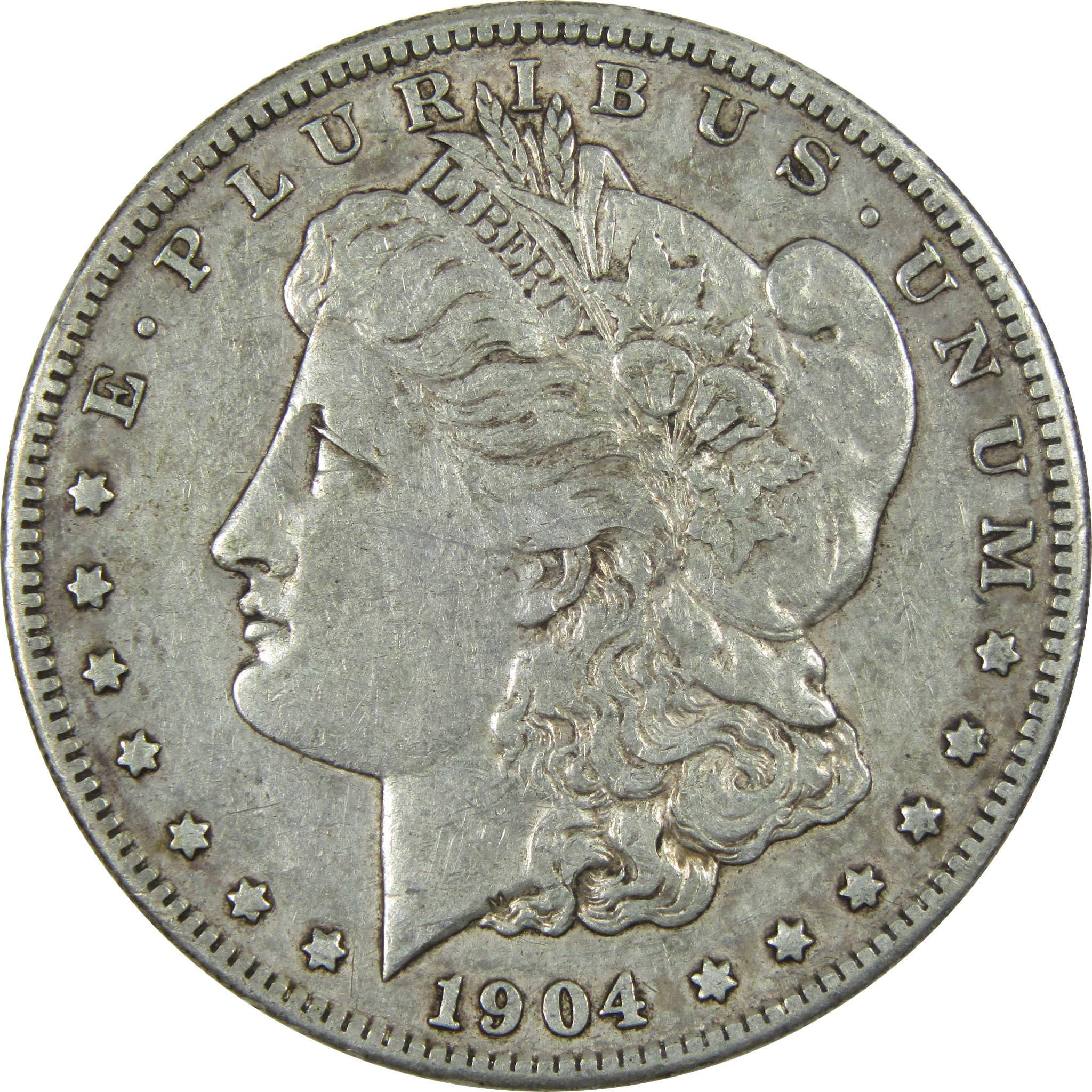 1904 S Morgan Dollar XF EF Extremely Fine Silver $1 Coin SKU:I14766 - Morgan coin - Morgan silver dollar - Morgan silver dollar for sale - Profile Coins & Collectibles