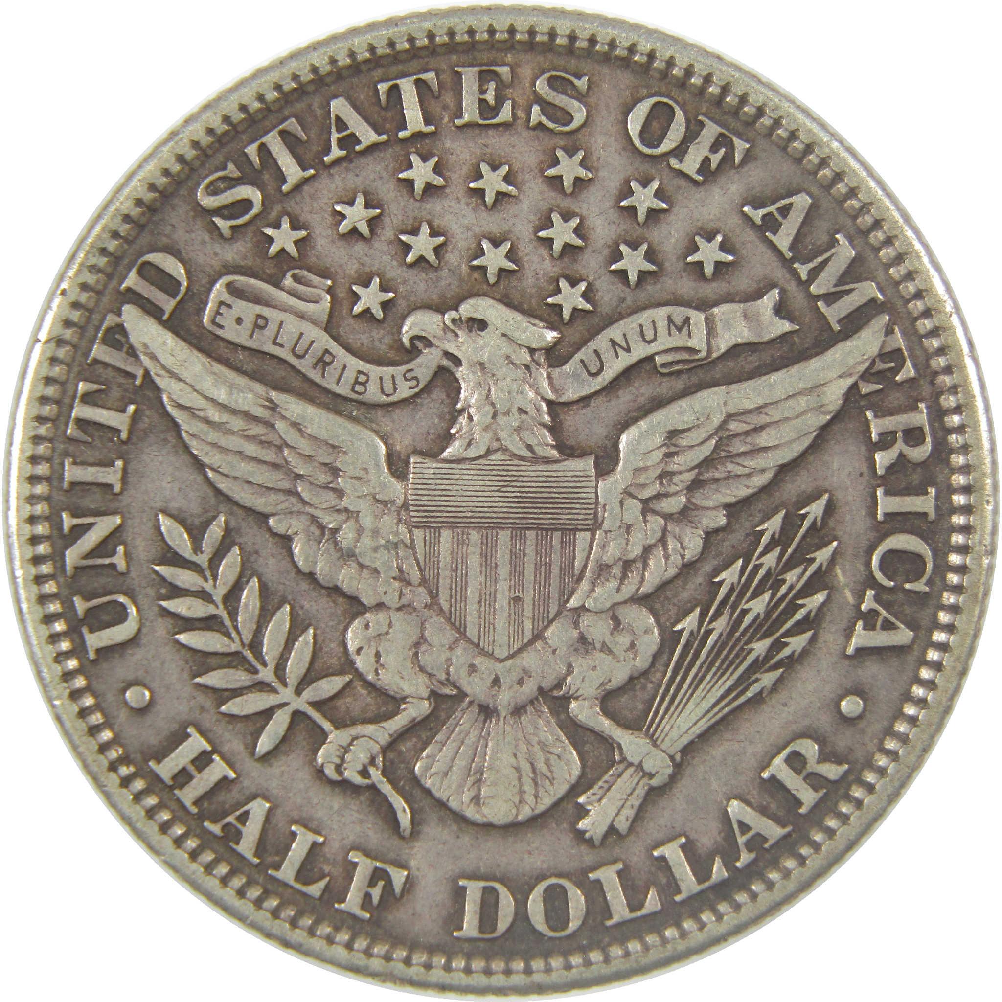 1901 Barber Silver Half Dollar XF EF Extremely Fine 50c Coin