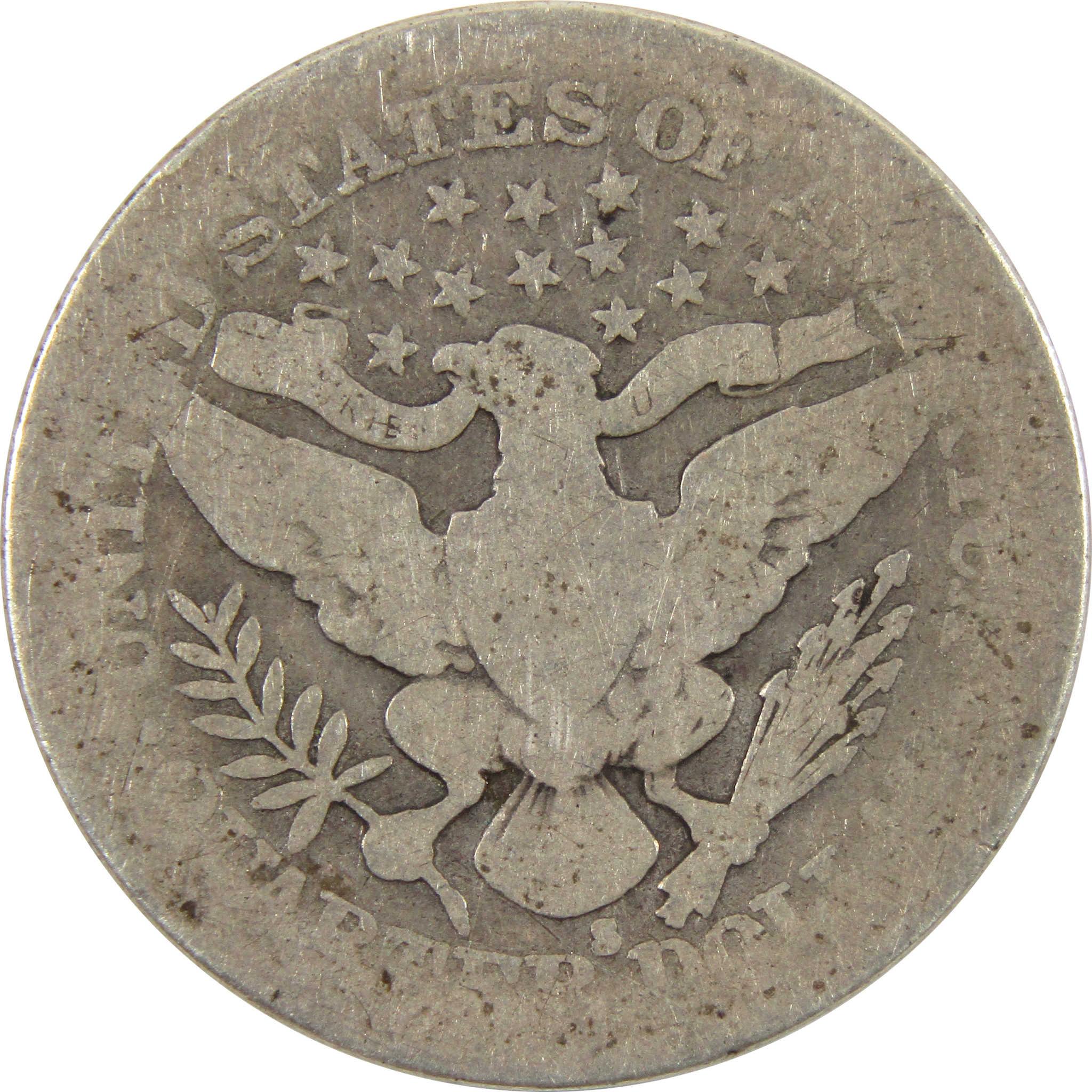 1914 S Barber Quarter AG About Good Silver 25c Coin SKU:I10930